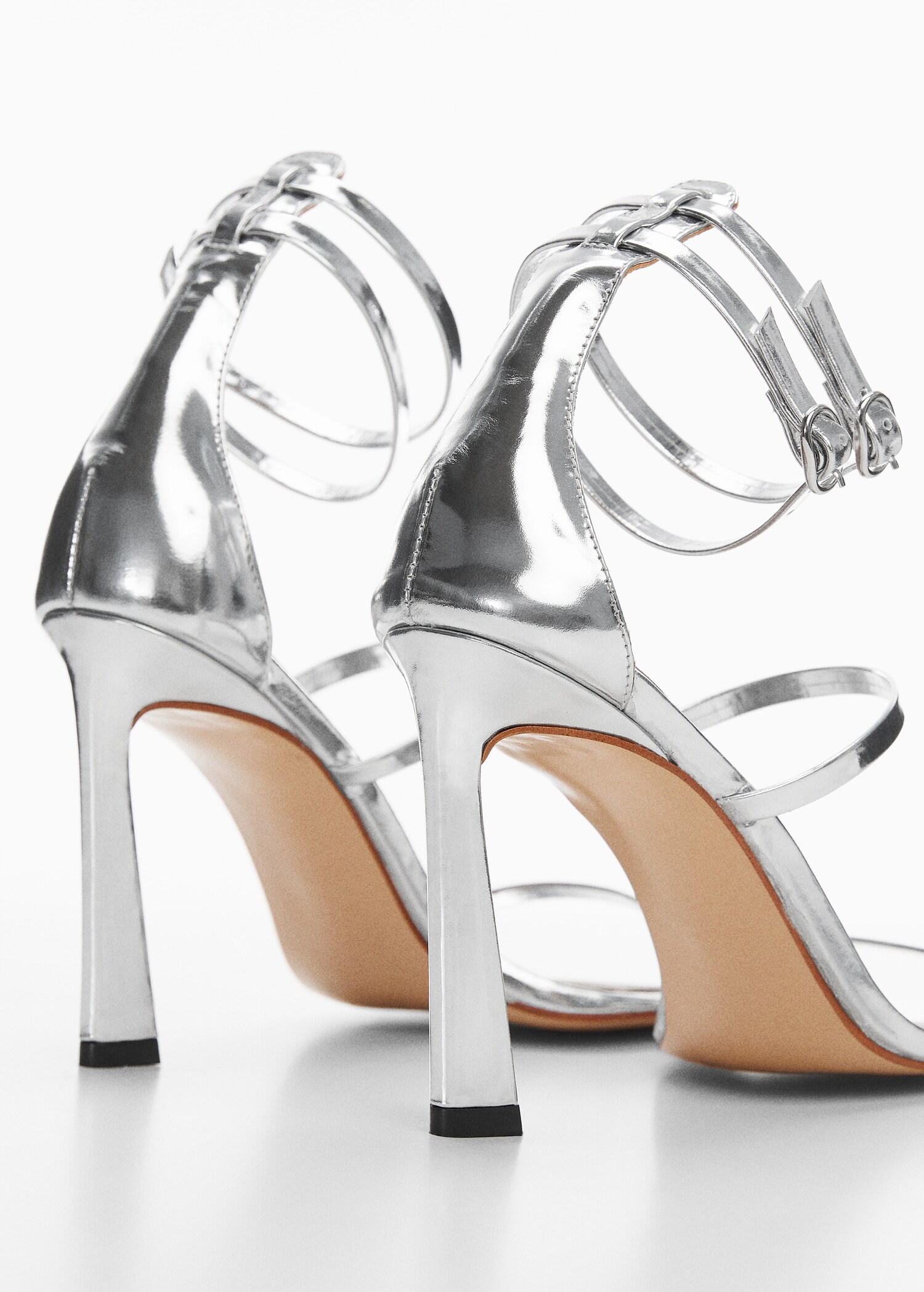 Leather ankle-cuff sandals - Details of the article 2