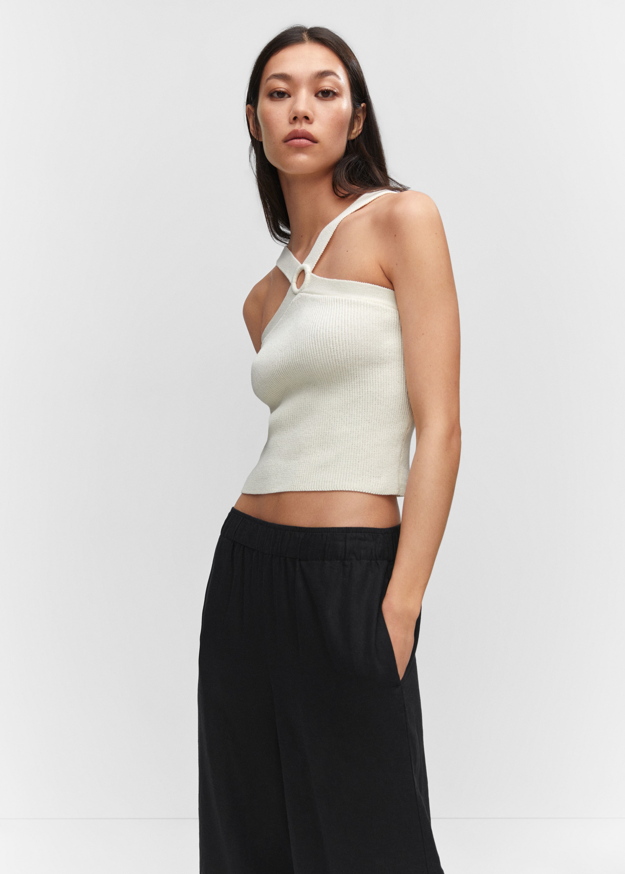 Pantalon Cropped Mango Pantalon Lino Mujer Pantalón Crop Lino