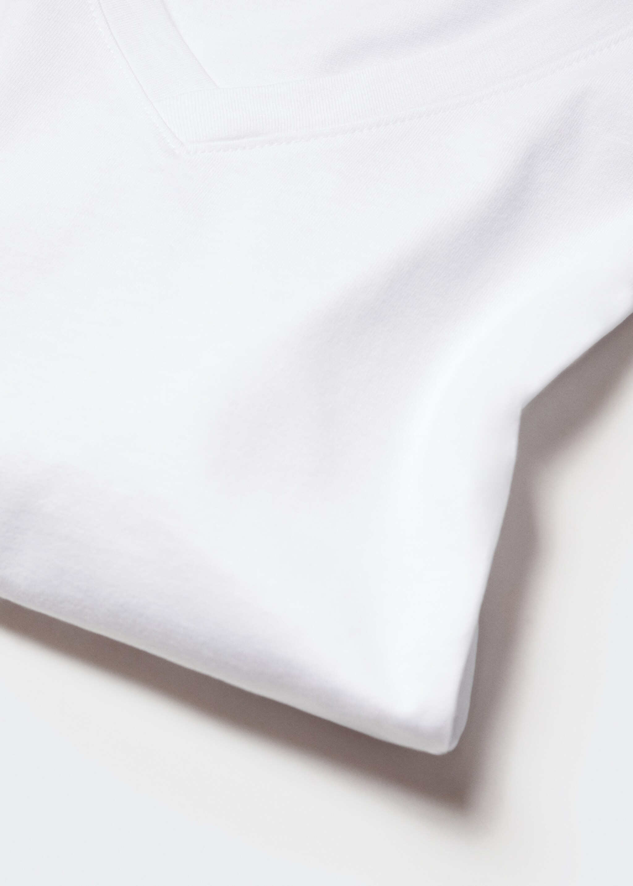 T-shirt coton col en V - Détail de l'article 8