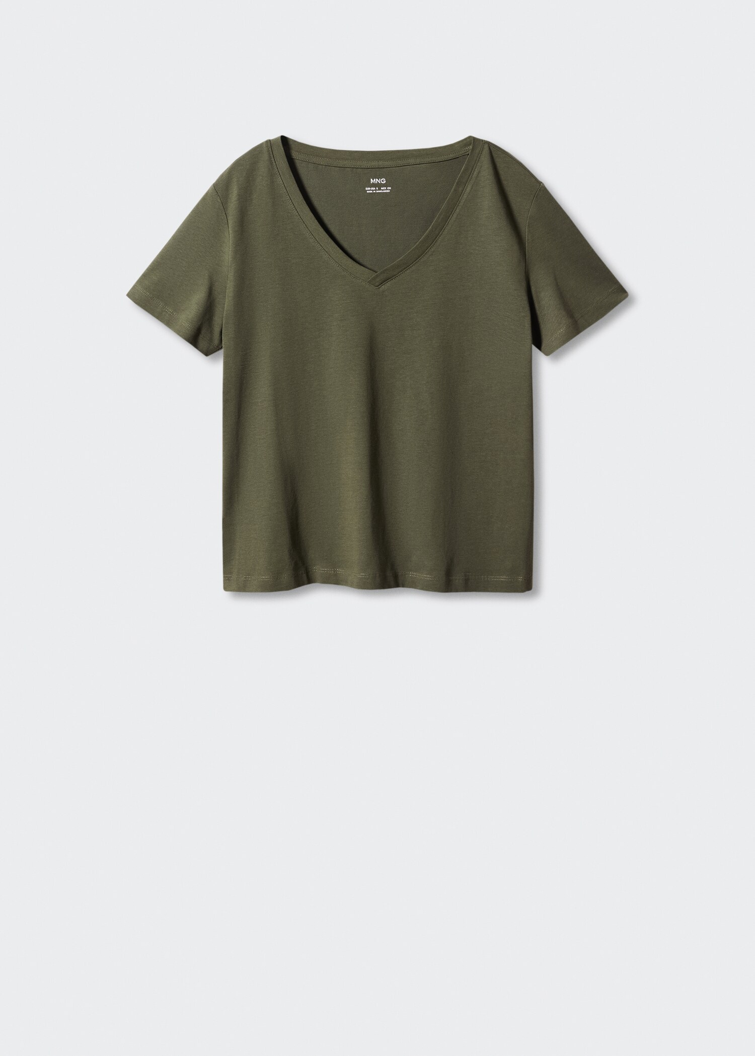 Camiseta algodón cuello pico - Artículo sin modelo