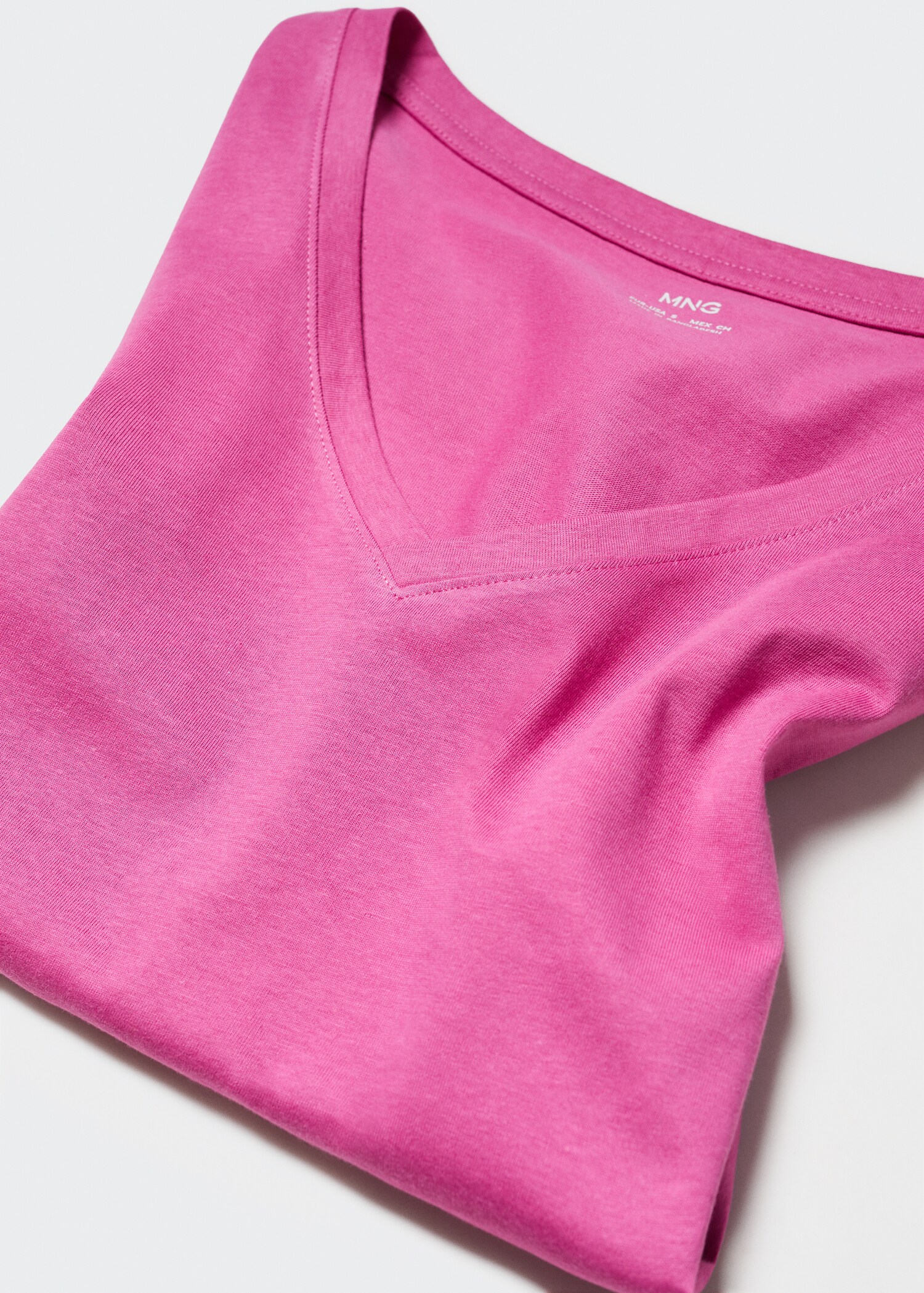 Camiseta algodón cuello pico - Detalle del artículo 8
