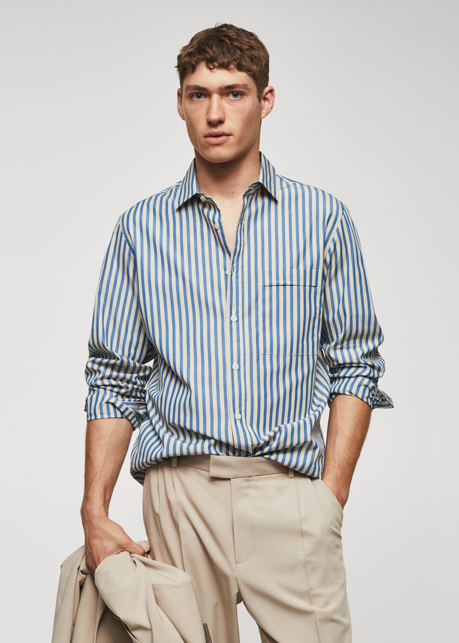 100% cotton Kodak striped shirt - Medium plane