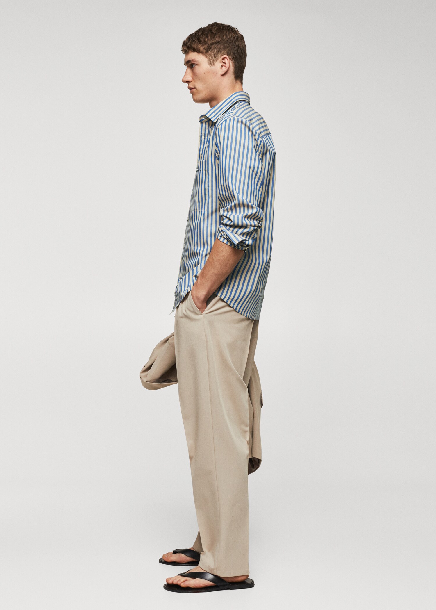 100% cotton Kodak striped shirt - Details of the article 2