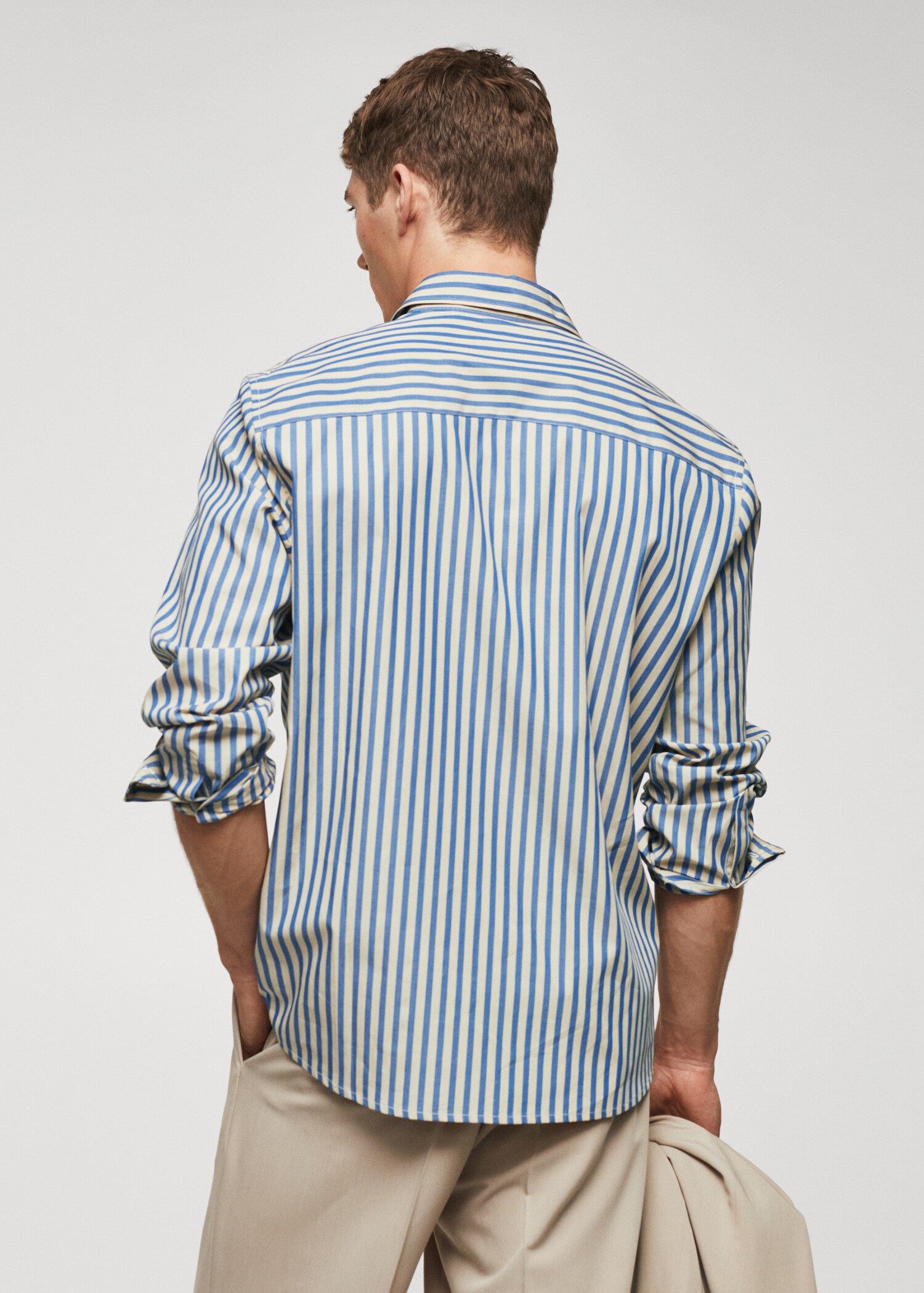 100% cotton Kodak striped shirt - Reverse of the article