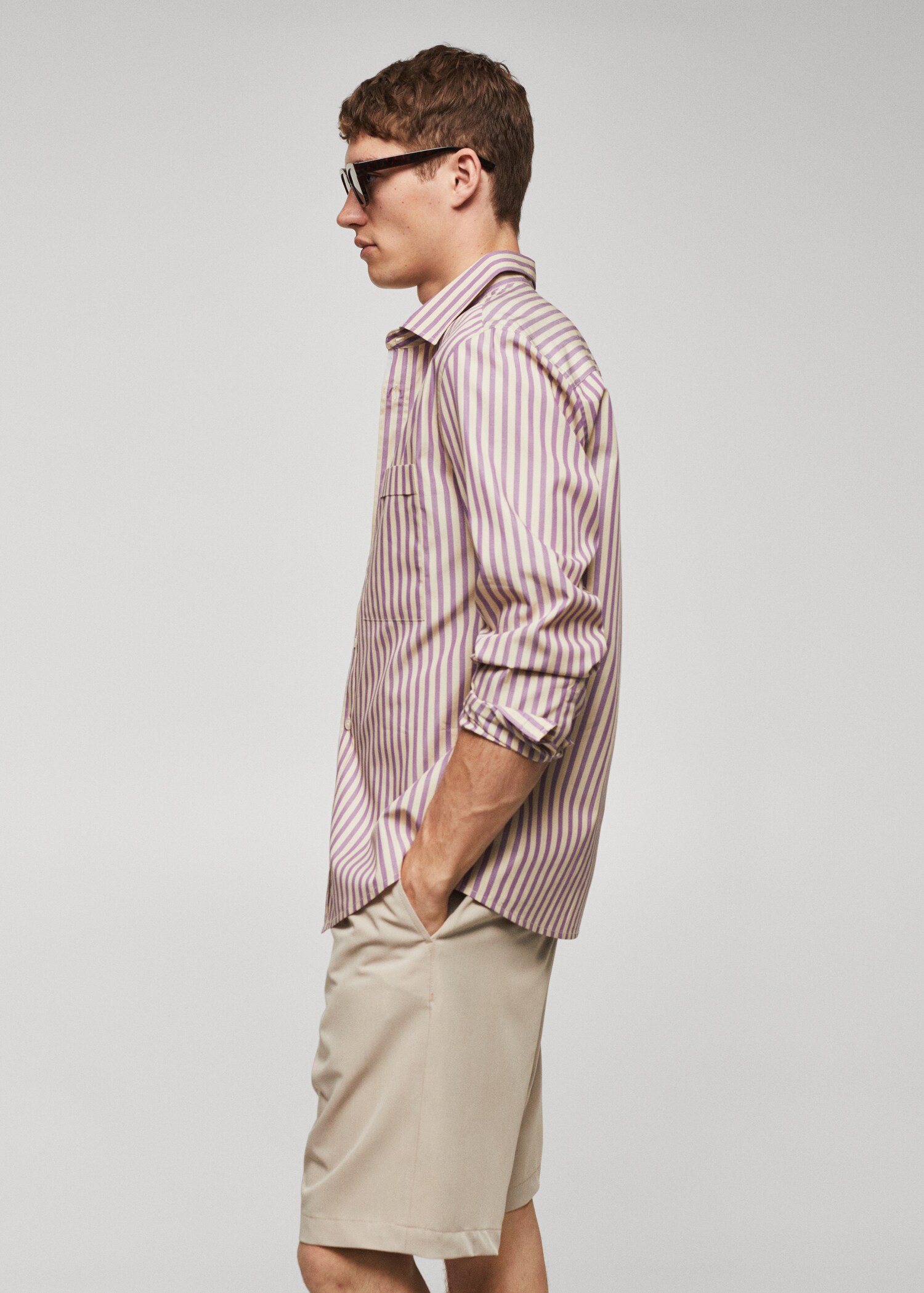 100% cotton Kodak striped shirt - Details of the article 2