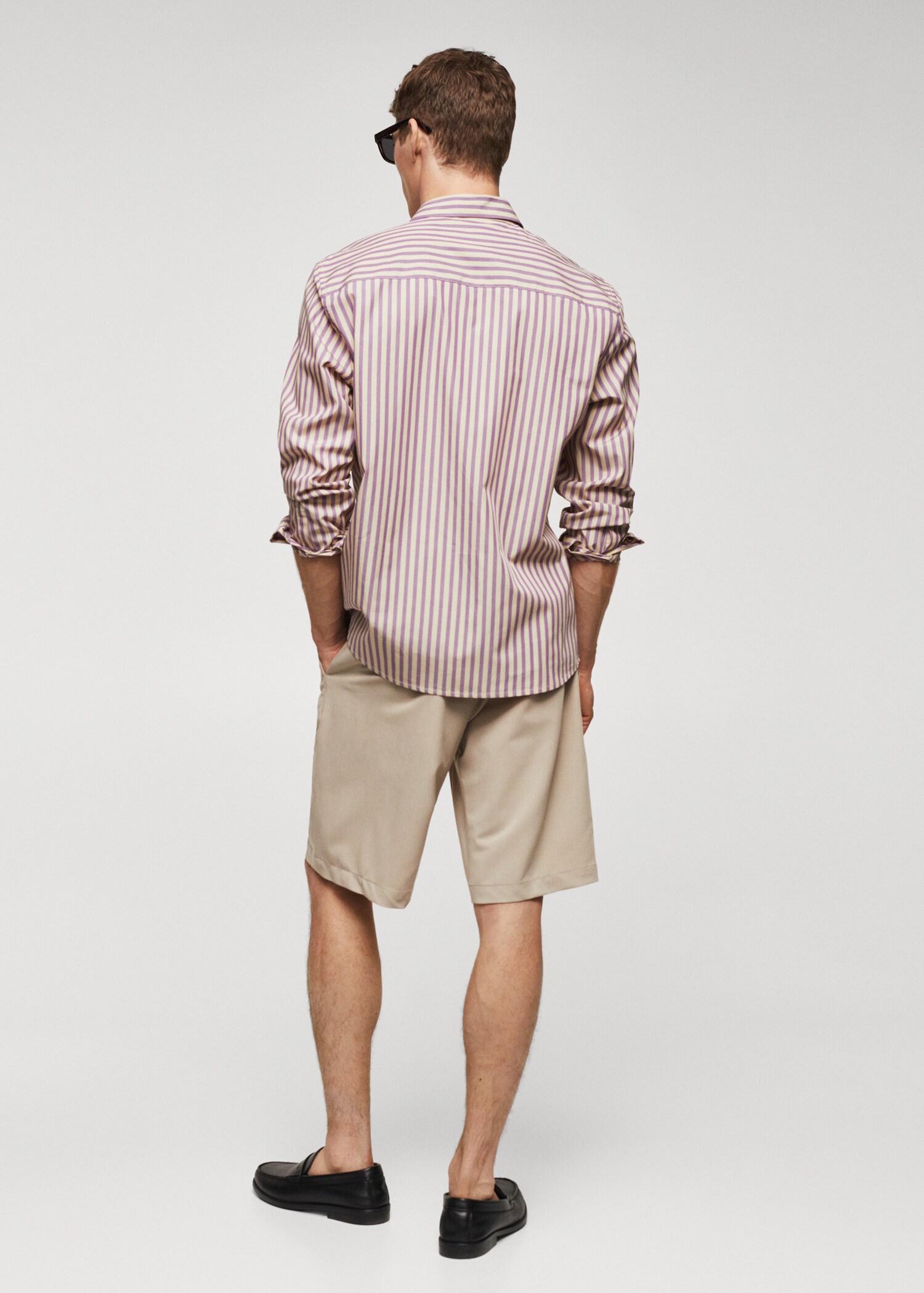 100% cotton Kodak striped shirt - Reverse of the article