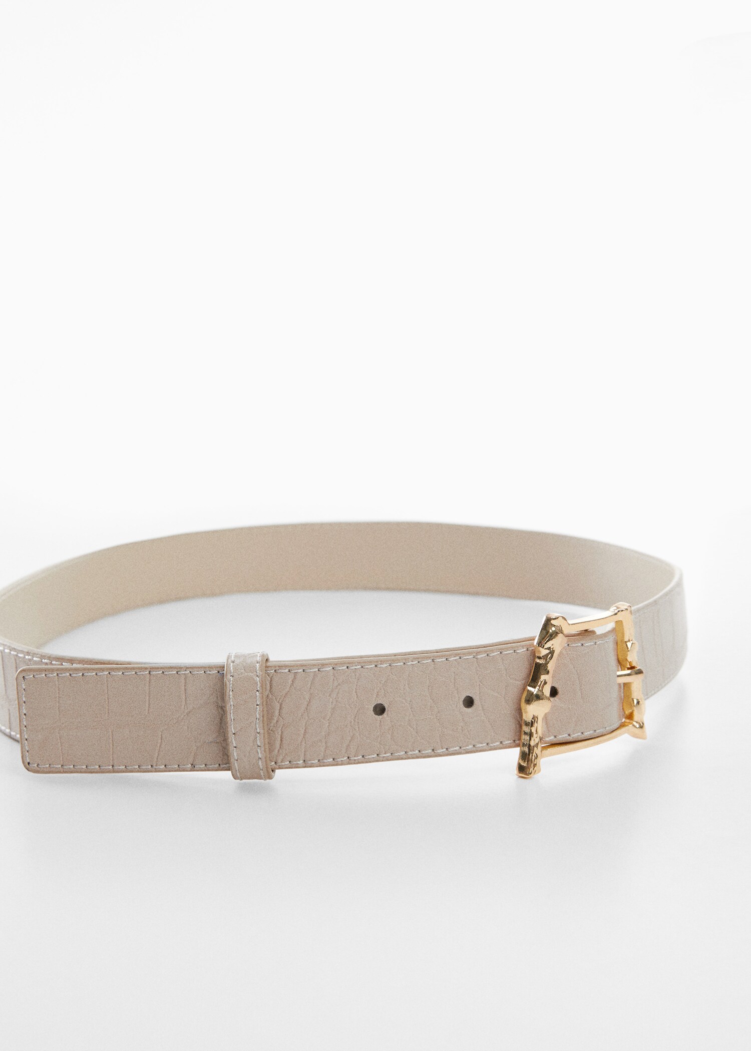 Ceinture effet croco boucle relief - Plan moyen