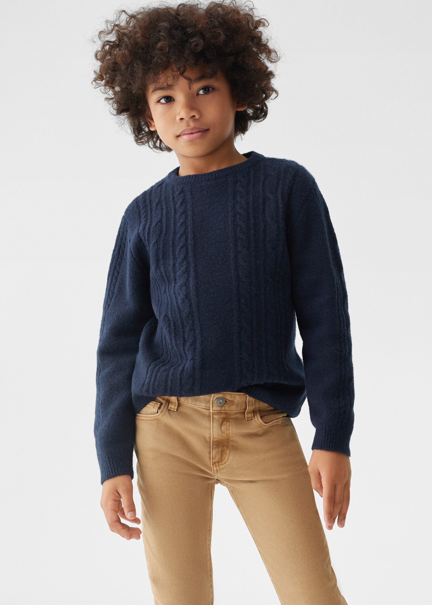 Straight flannel trousers - Medium plane