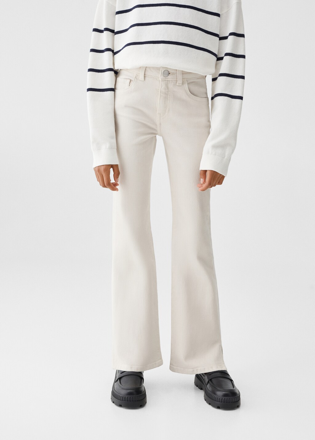 Flared jeans with slits - Girls | MANGO OUTLET USA