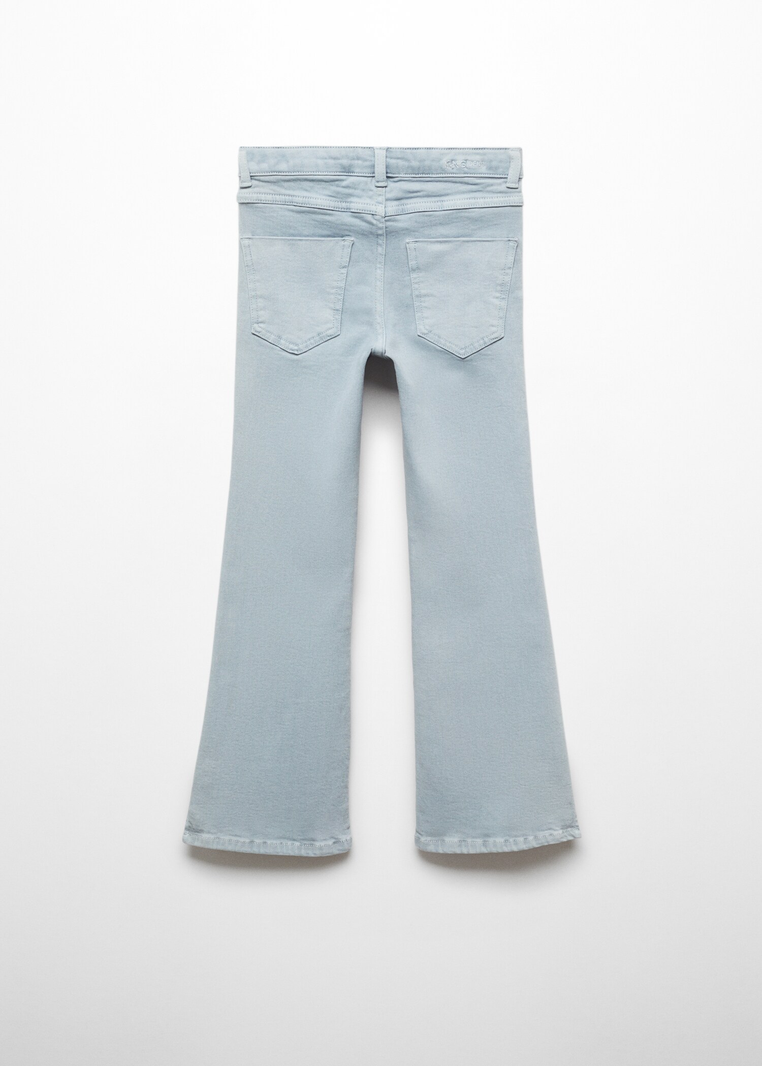 Flared jeans with slits - Reverse of the article