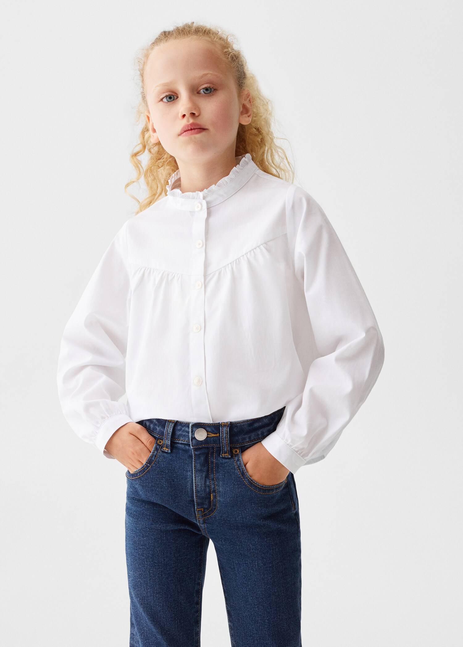 Flared jeans with slits - Medium plane