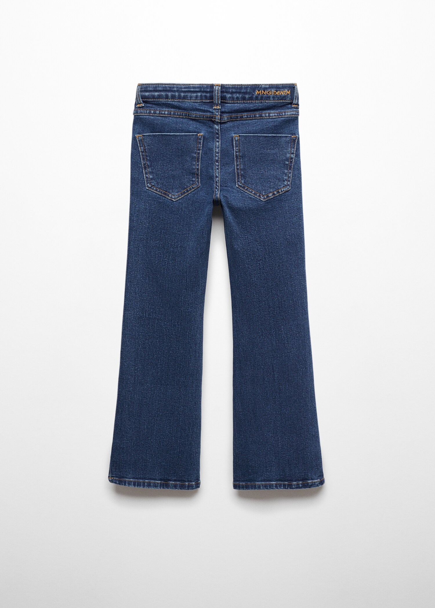 Flared jeans with slits - Reverse of the article
