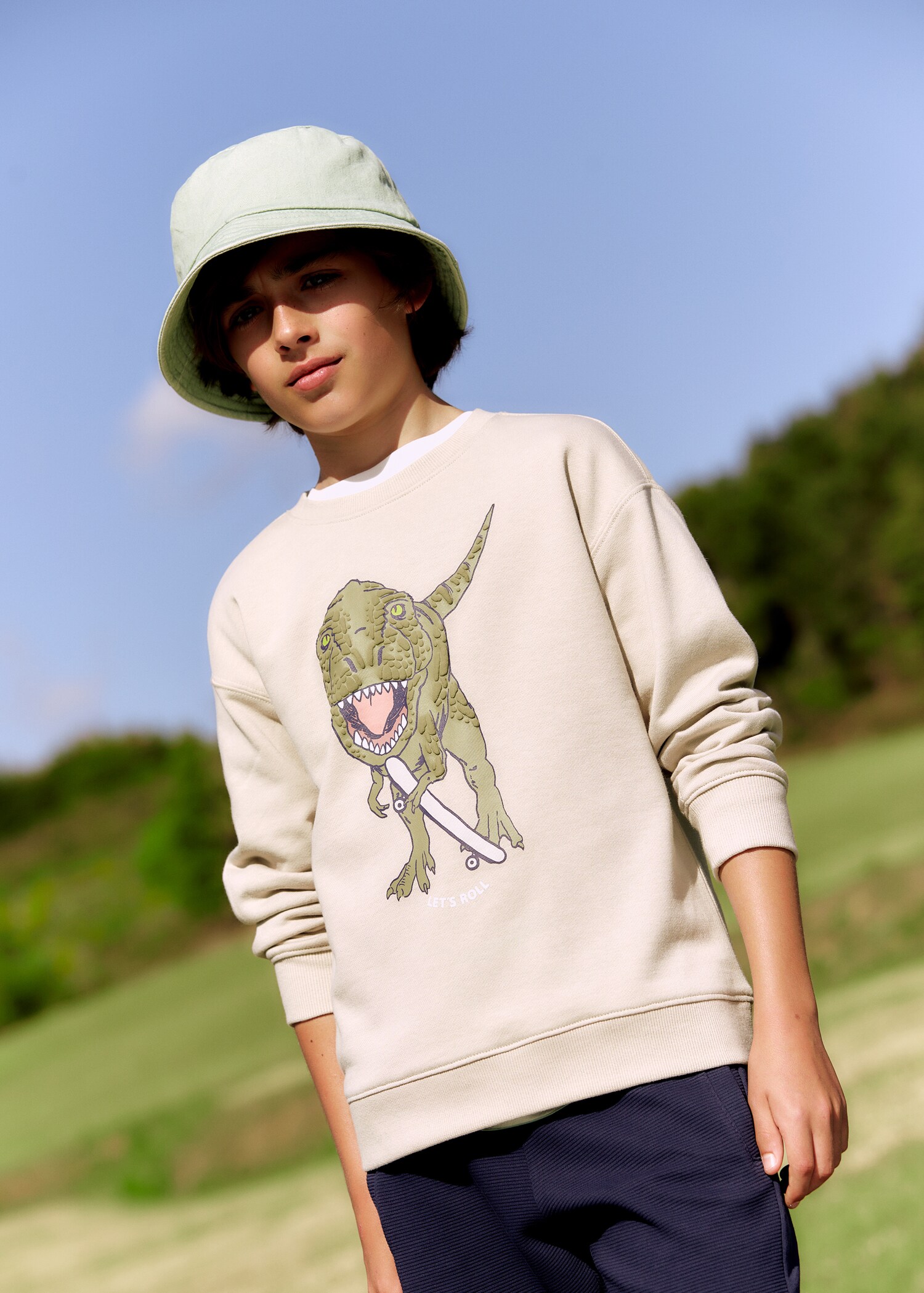 Baumwoll-Sweatshirt mit Cartoon - Detail des Artikels 5