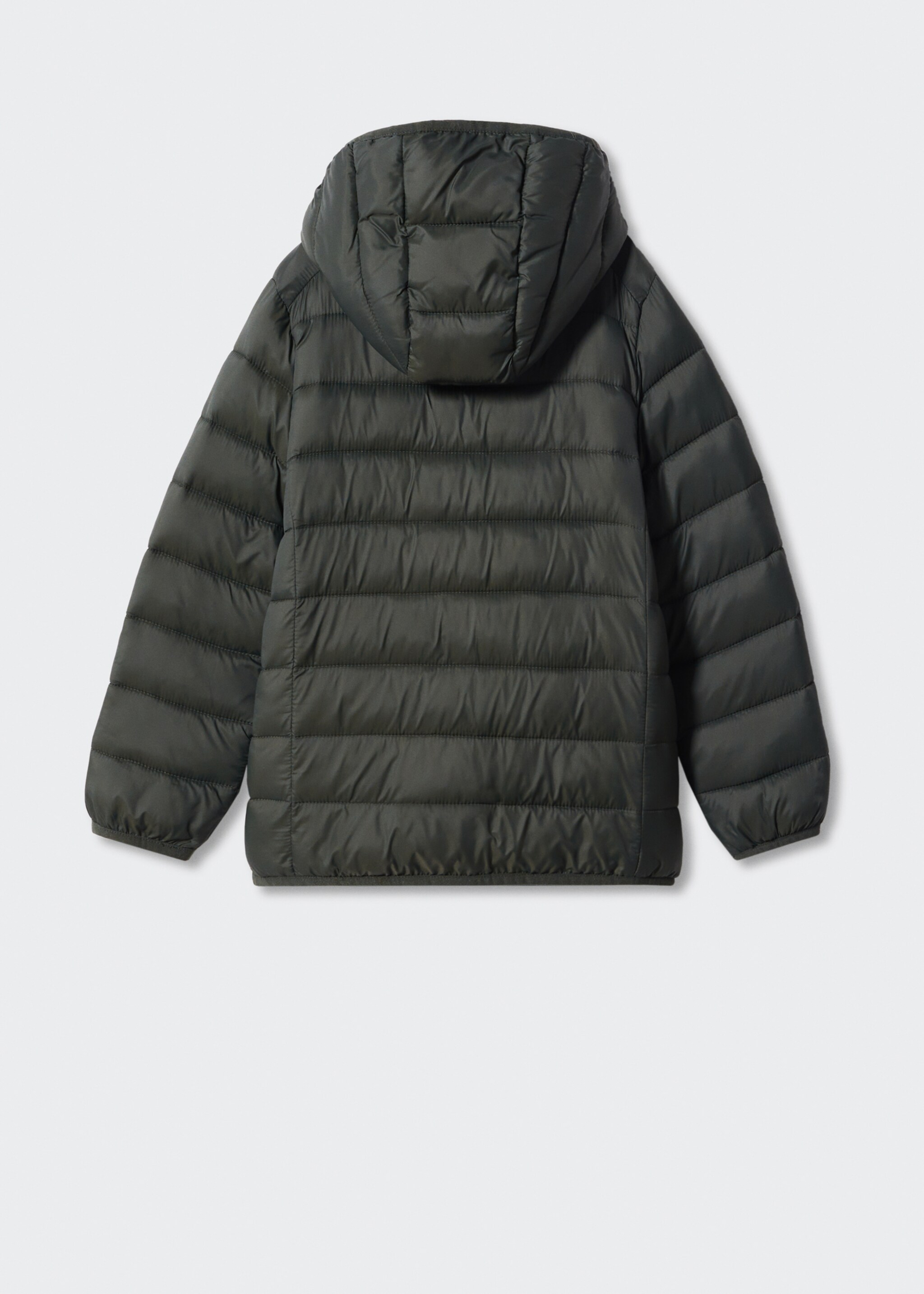 Hood quilted coat - Reverse of the article