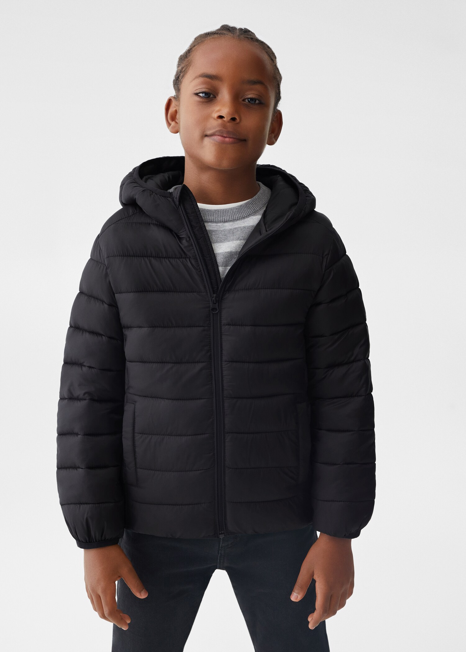 Anorak acolchado capucha - Plano medio