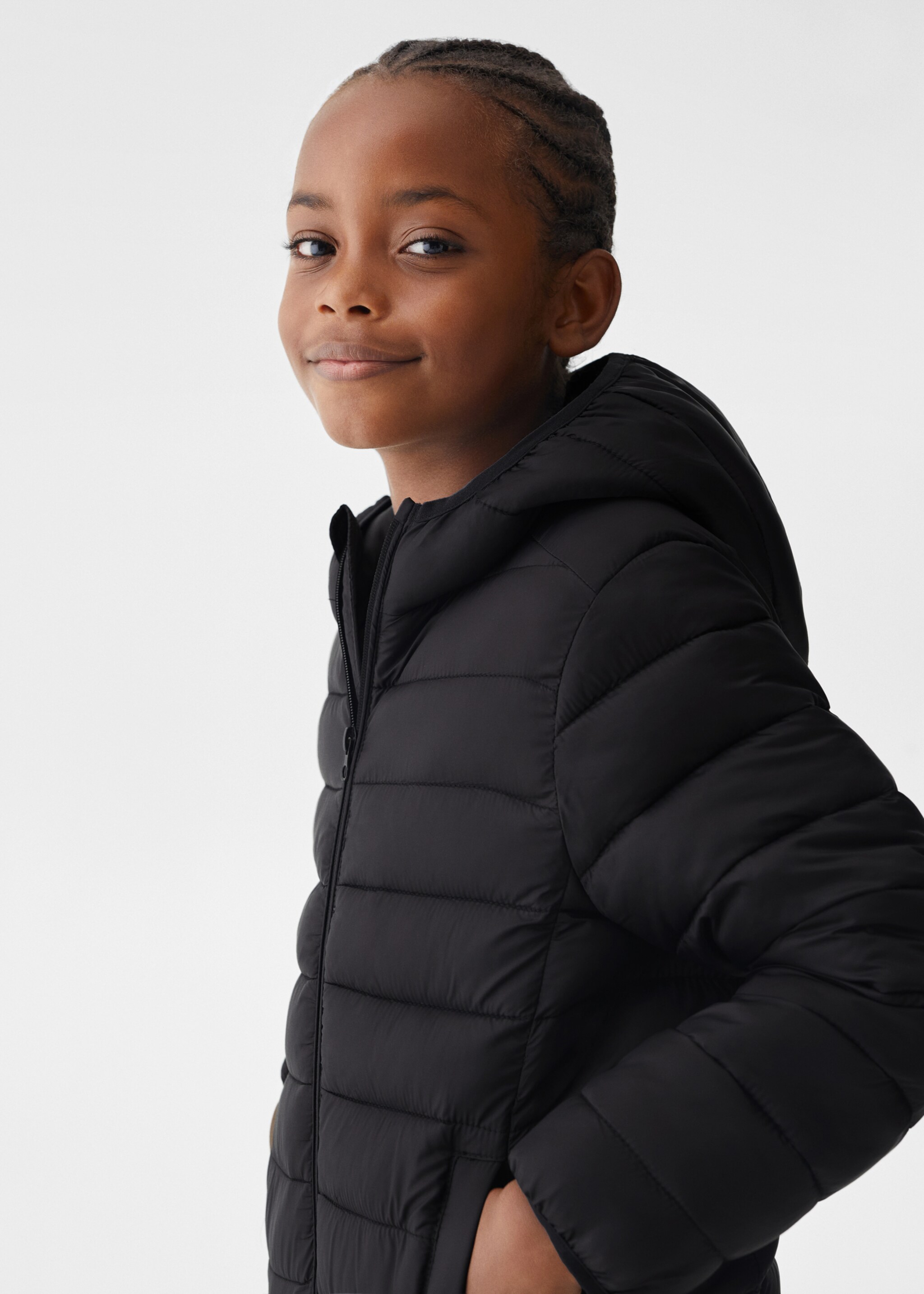 Hood quilted coat - Details of the article 4