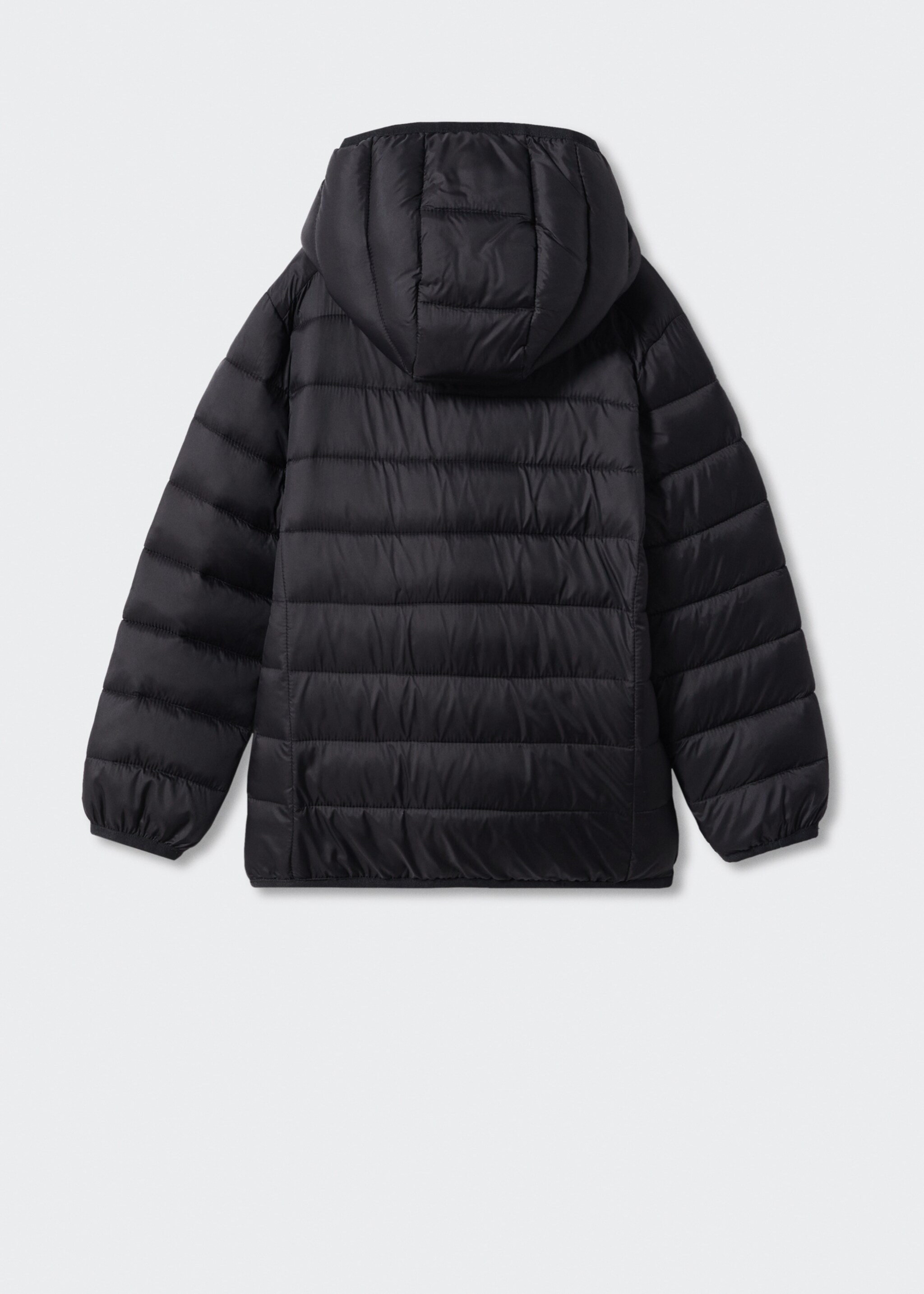 Hood quilted coat - Reverse of the article