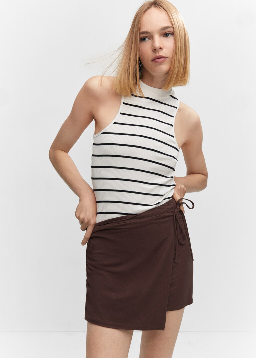 Jupe portefeuille a n ud Femme MANGO OUTLET Luxembourg