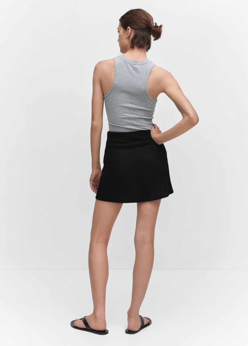 Semi-transparent knitted mini-skirt - Women | MANGO OUTLET USA