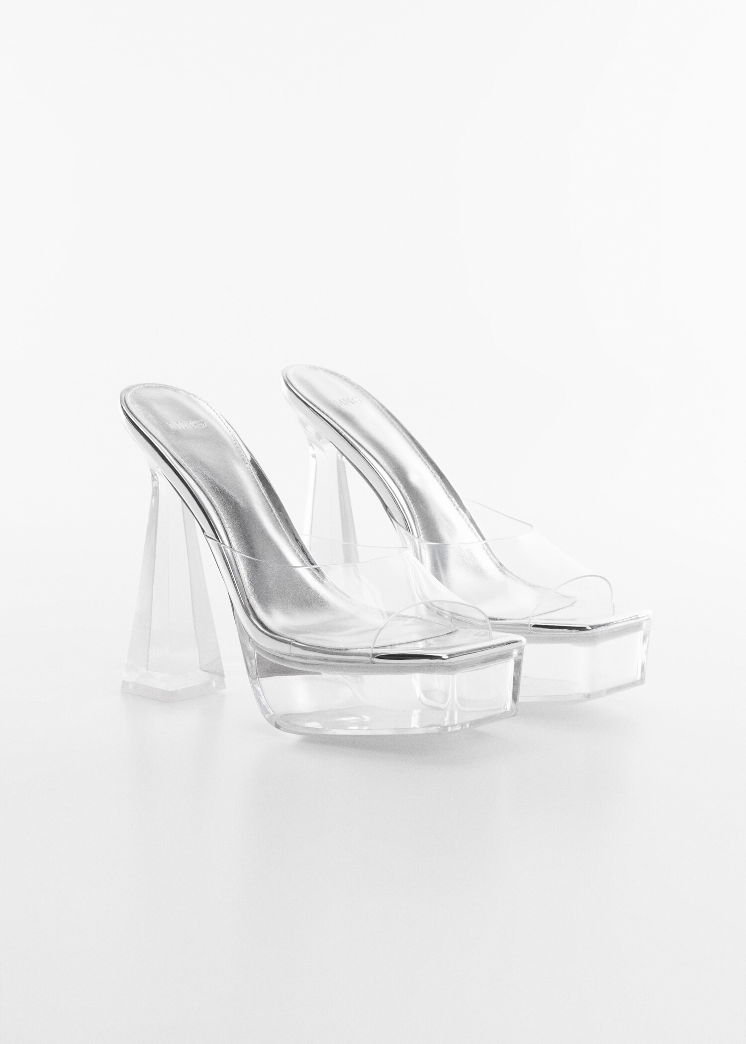 Transparent platform sandals - Medium plane