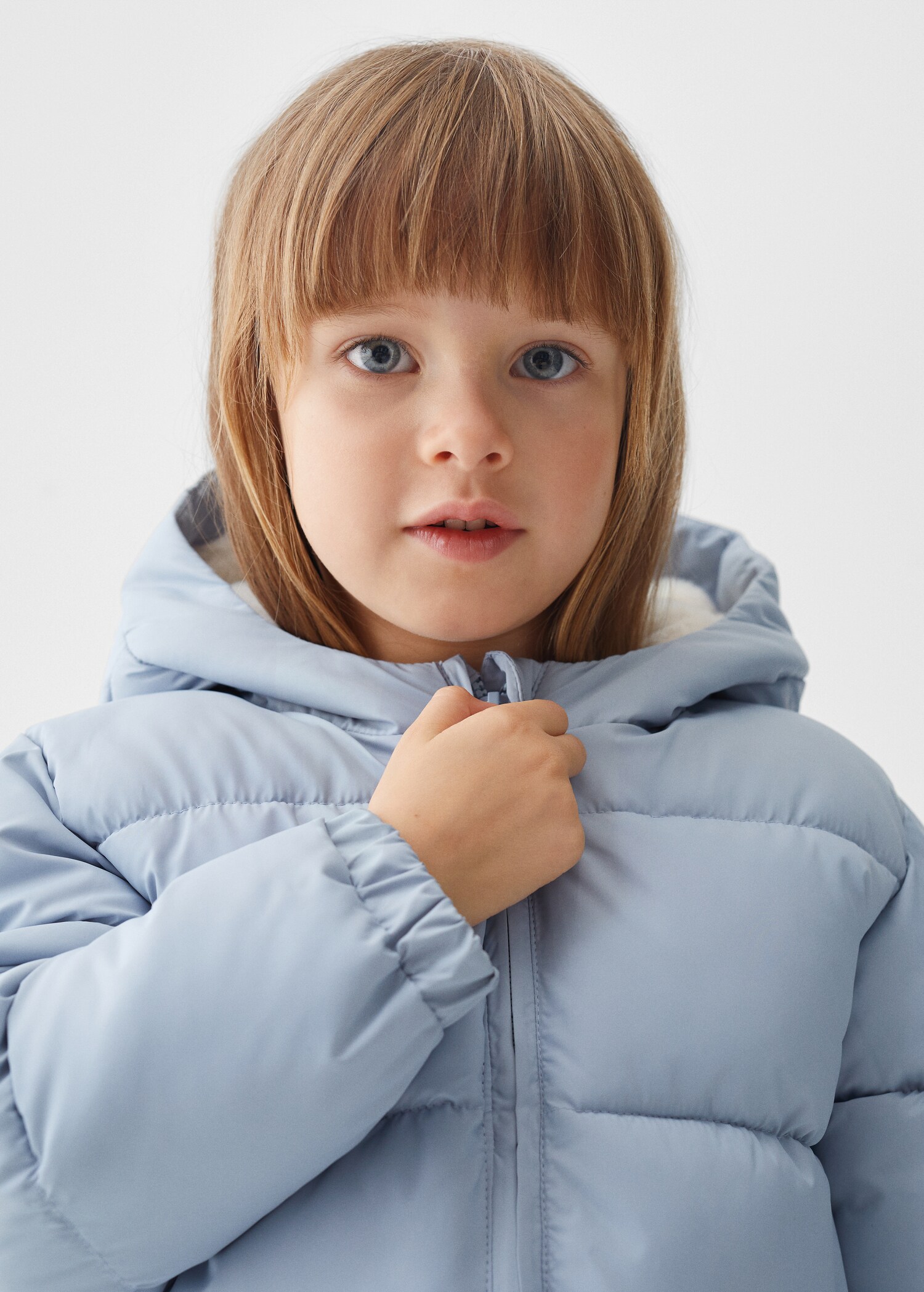 Padded anorak with shearling lining - Details of the article 1