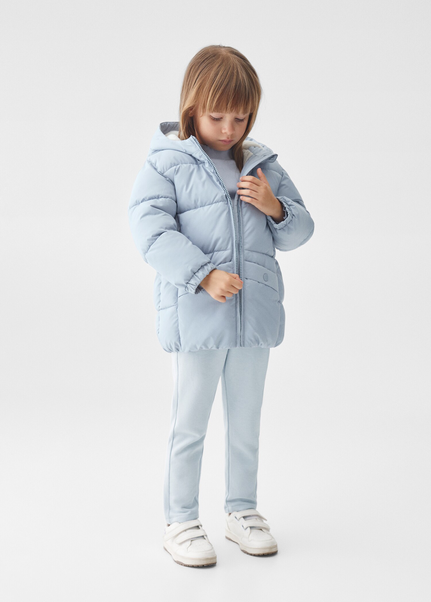 Padded anorak with shearling lining - Details of the article 2