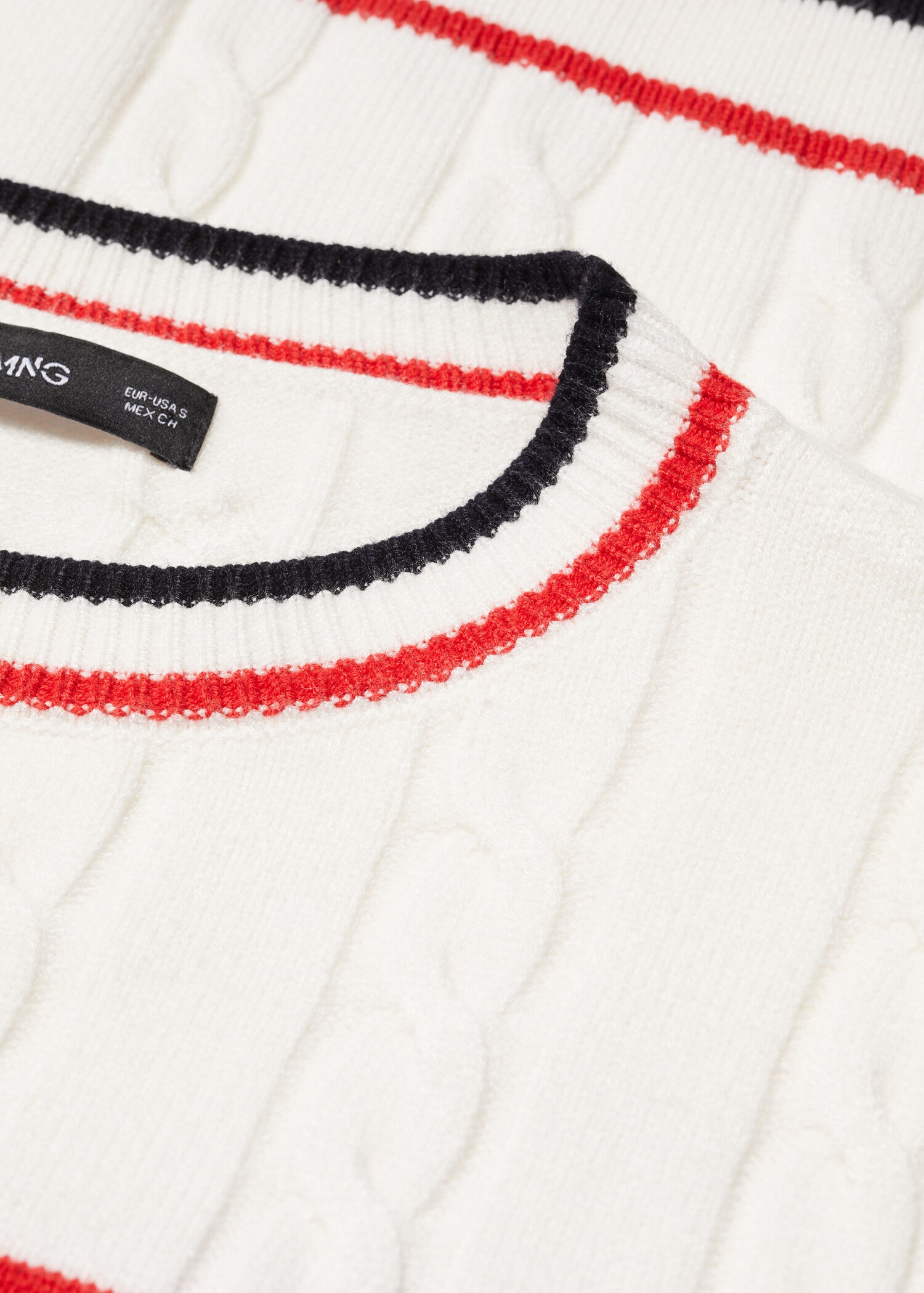 Braided sweater with stripe detail - Details of the article 8