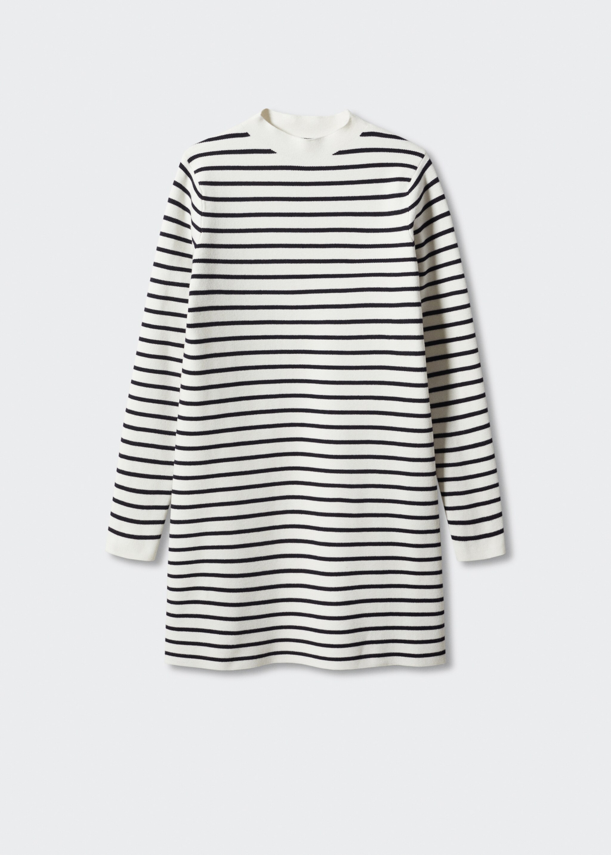 Striped sweater dress - Article without model, Ecru. Ref: 57083796-00.
