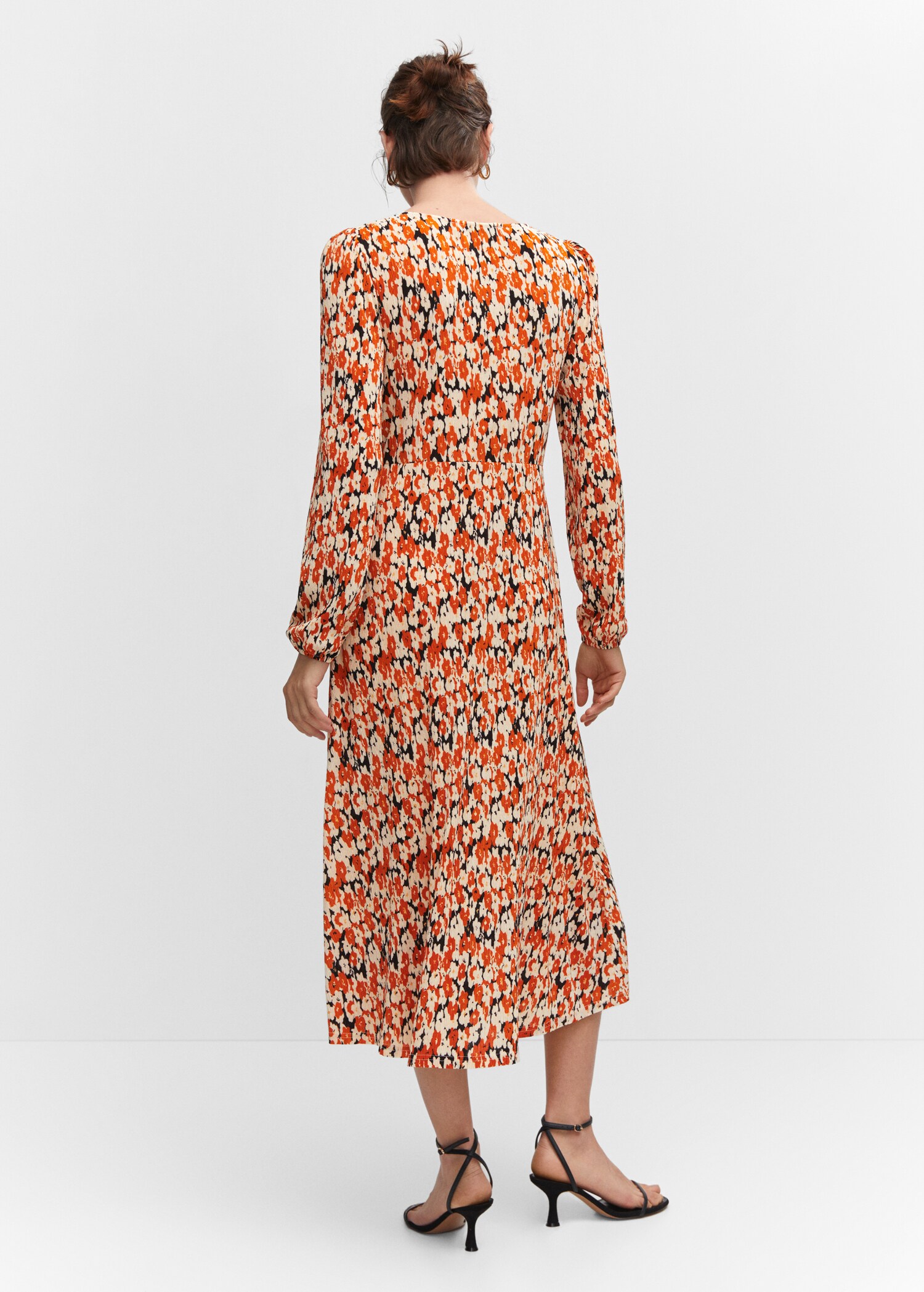 Printed textured dress - Reverse of the article