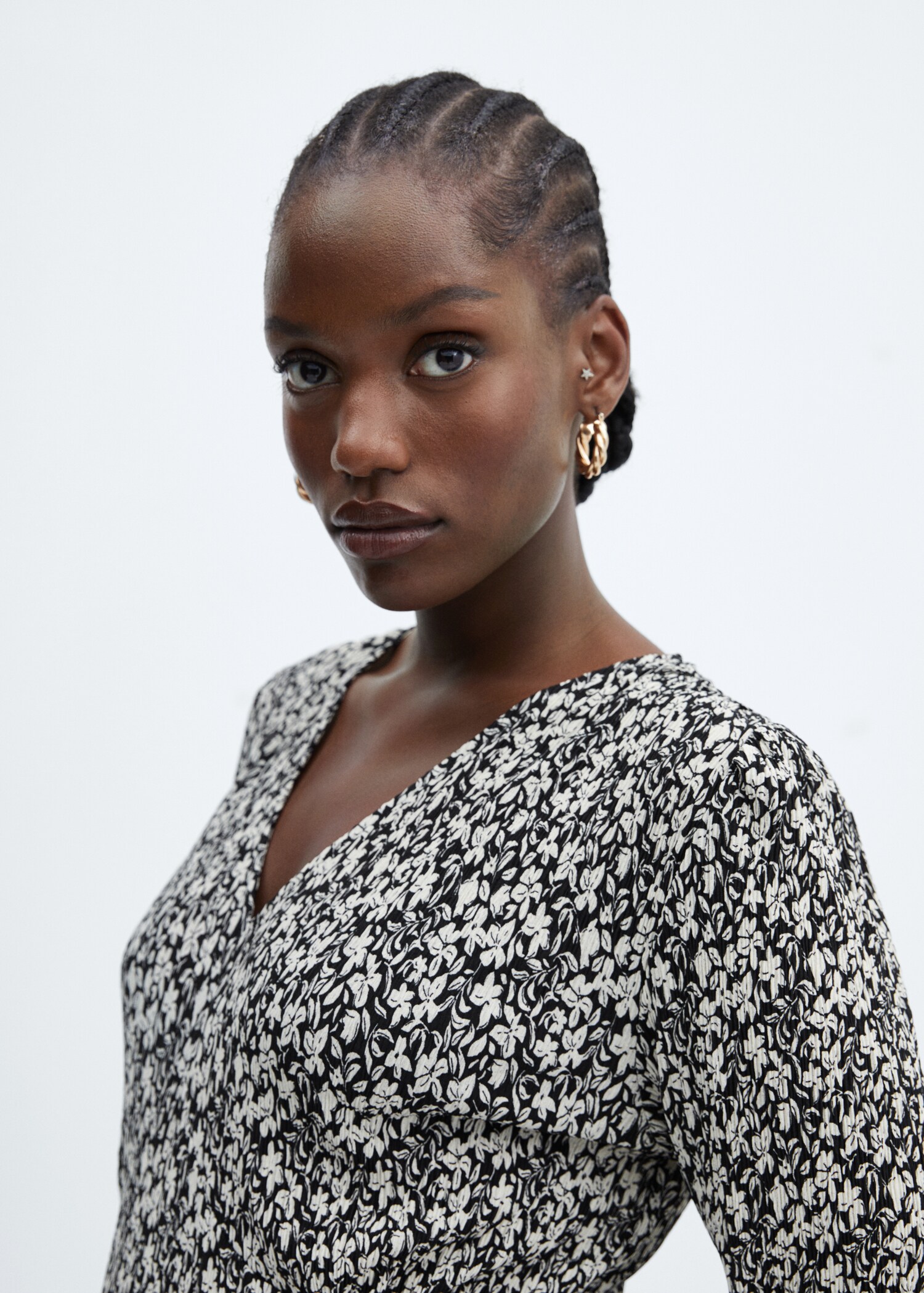 Robe texturée imprimée - Détail de l'article 4