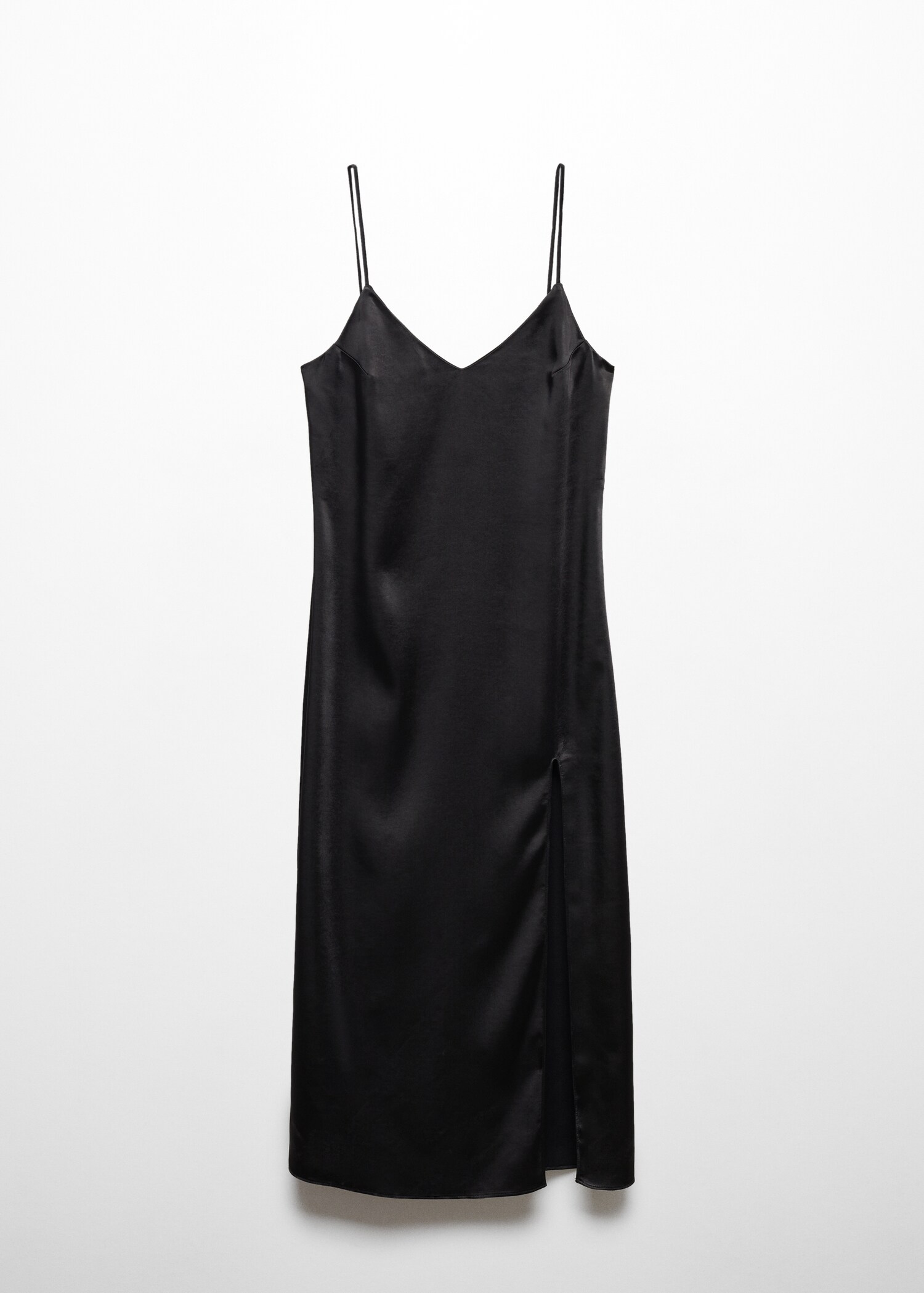 Side-slit satin dress - Article without model
