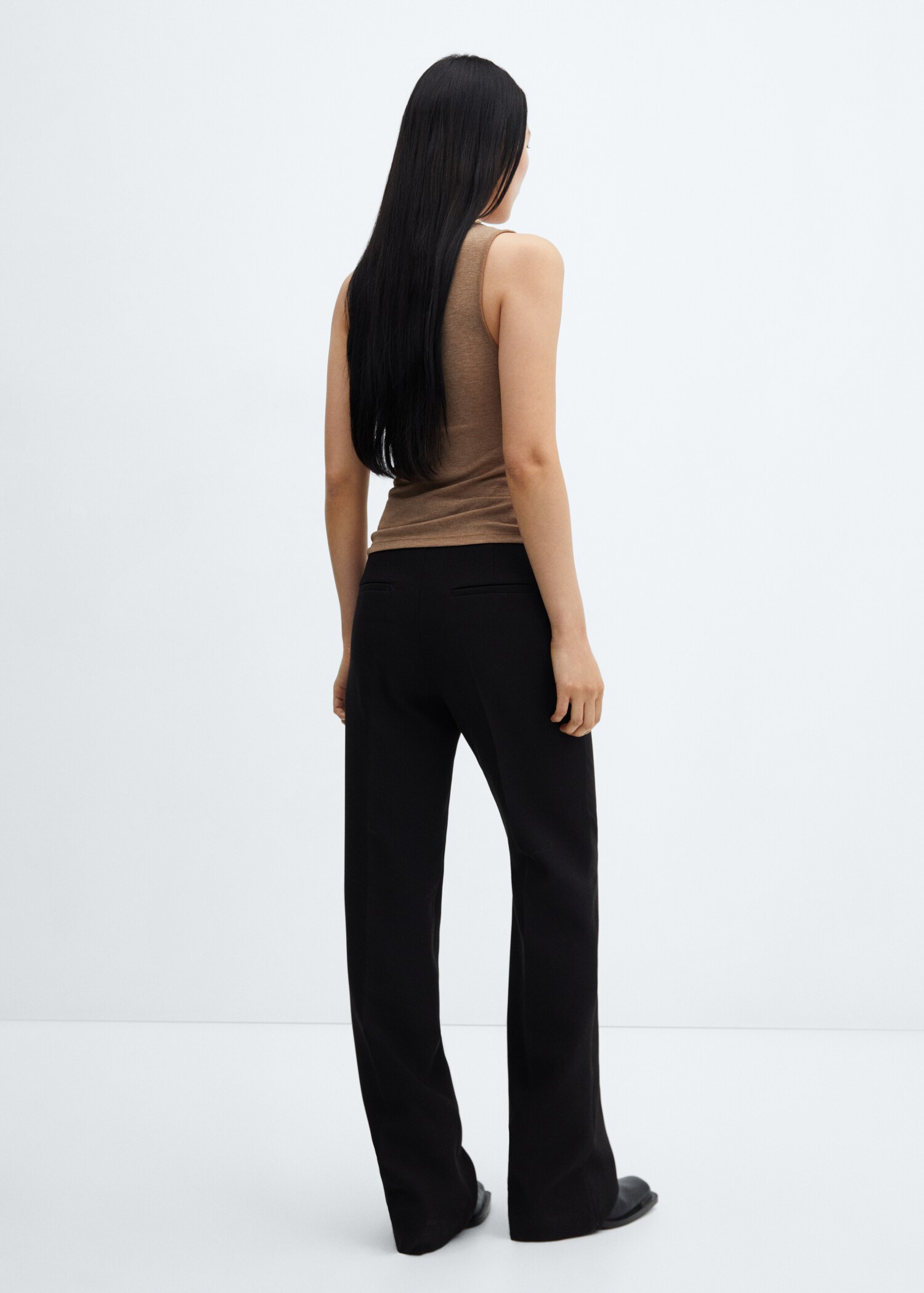Knitted top with wide straps - Reverse of the article