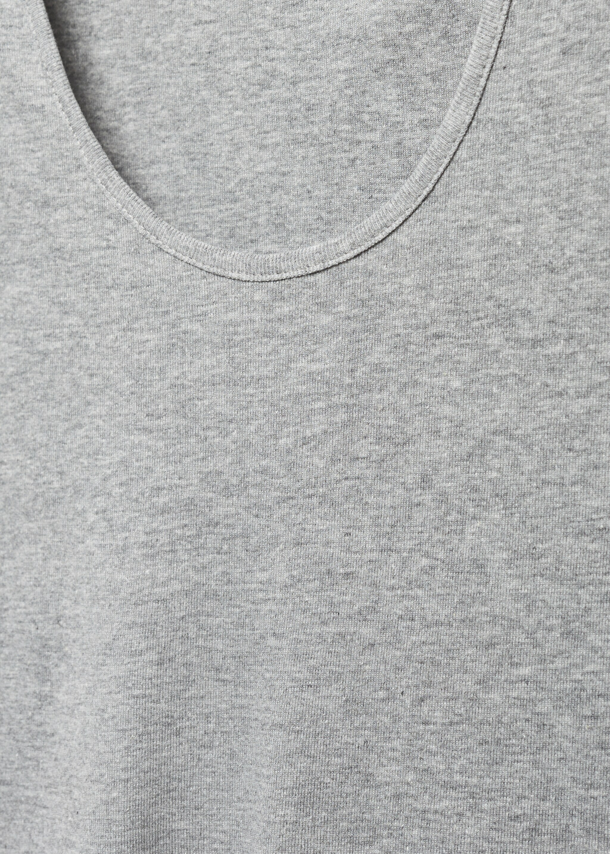 Knitted top with wide straps - Details of the article 8, Medium Heather Grey. Ref: 57083804-00.