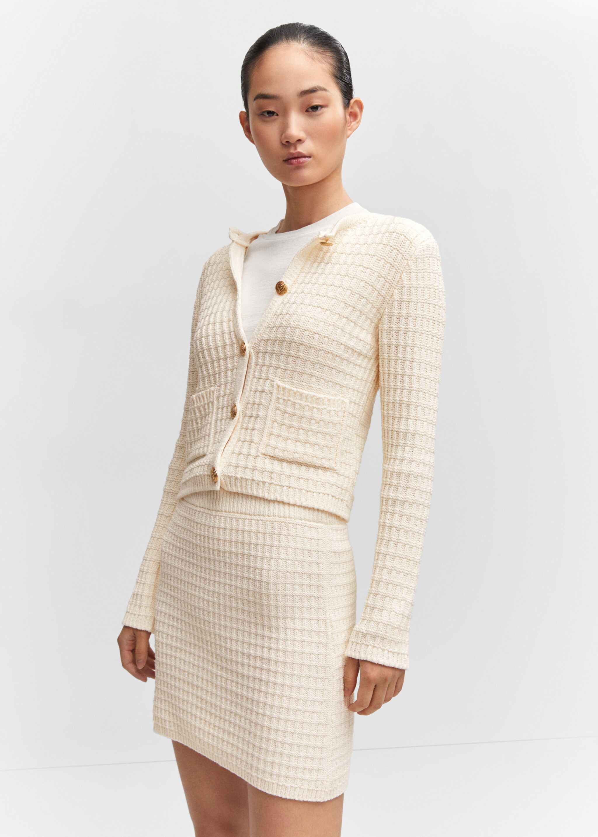 Knitted miniskirt - Medium plane