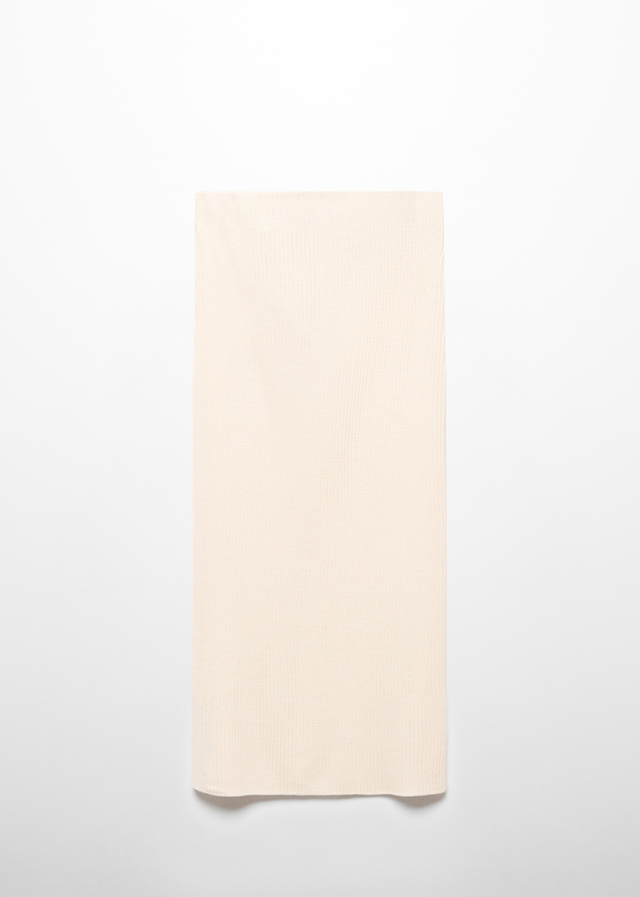 Long knitted skirt - Article without model, Ecru. Ref: 57083816-00.