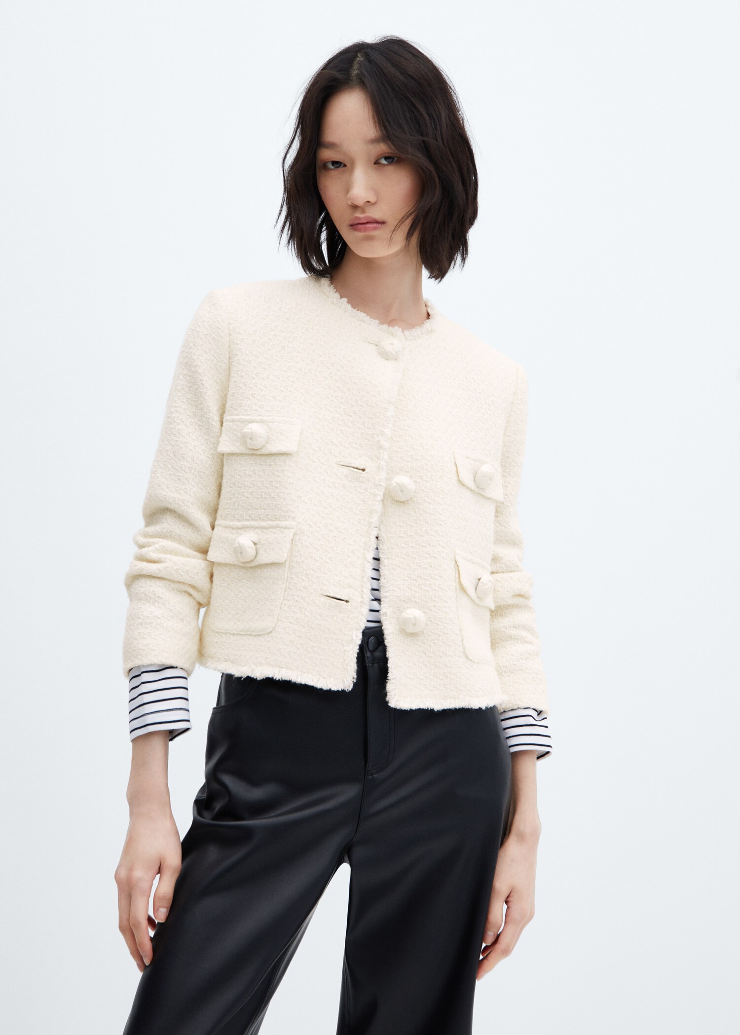 Tweed jacket with pockets - Medium plane