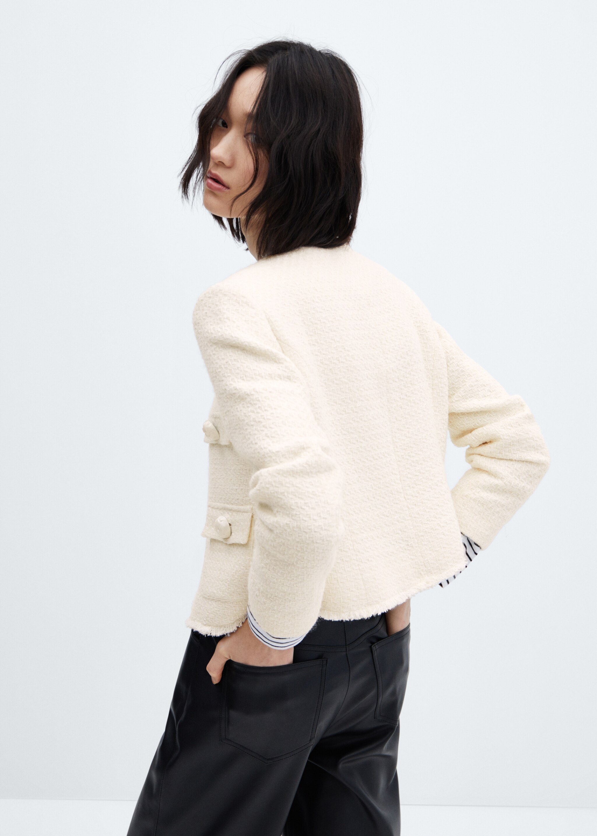Tweed jacket with pockets - Reverse of the article