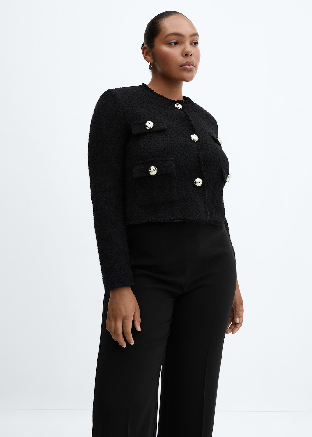 Tweed jacket with pockets - Women | MANGO OUTLET USA