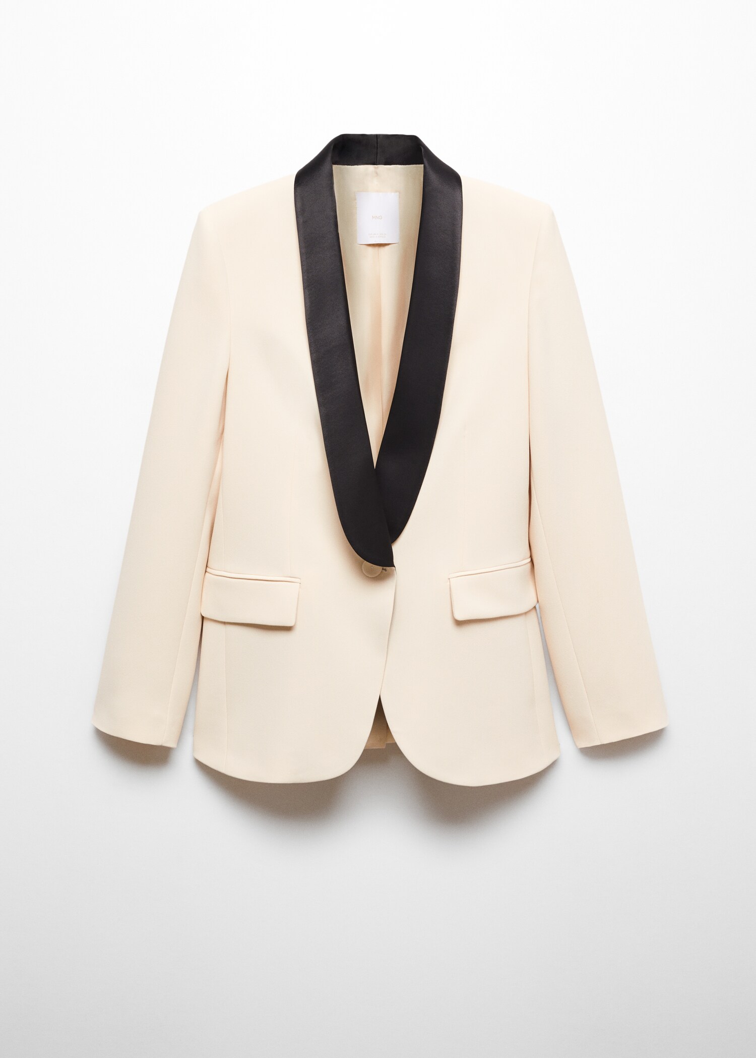 Contrast structured blazer with shawl collar  - Article without model