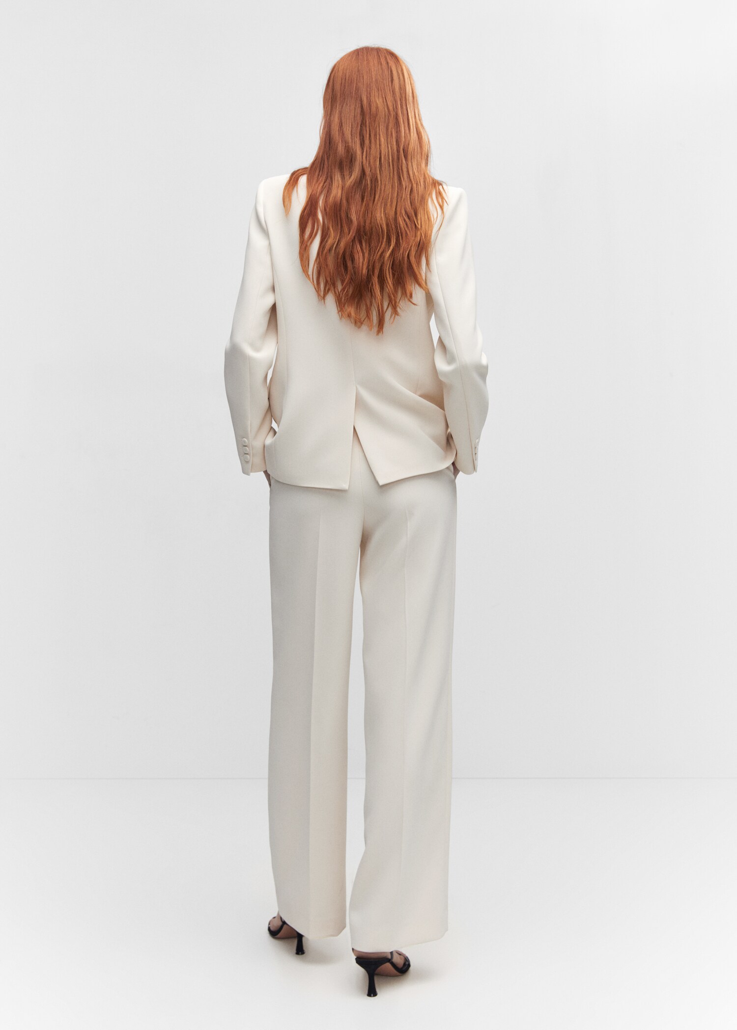 Contrast structured blazer with shawl collar  - Reverse of the article