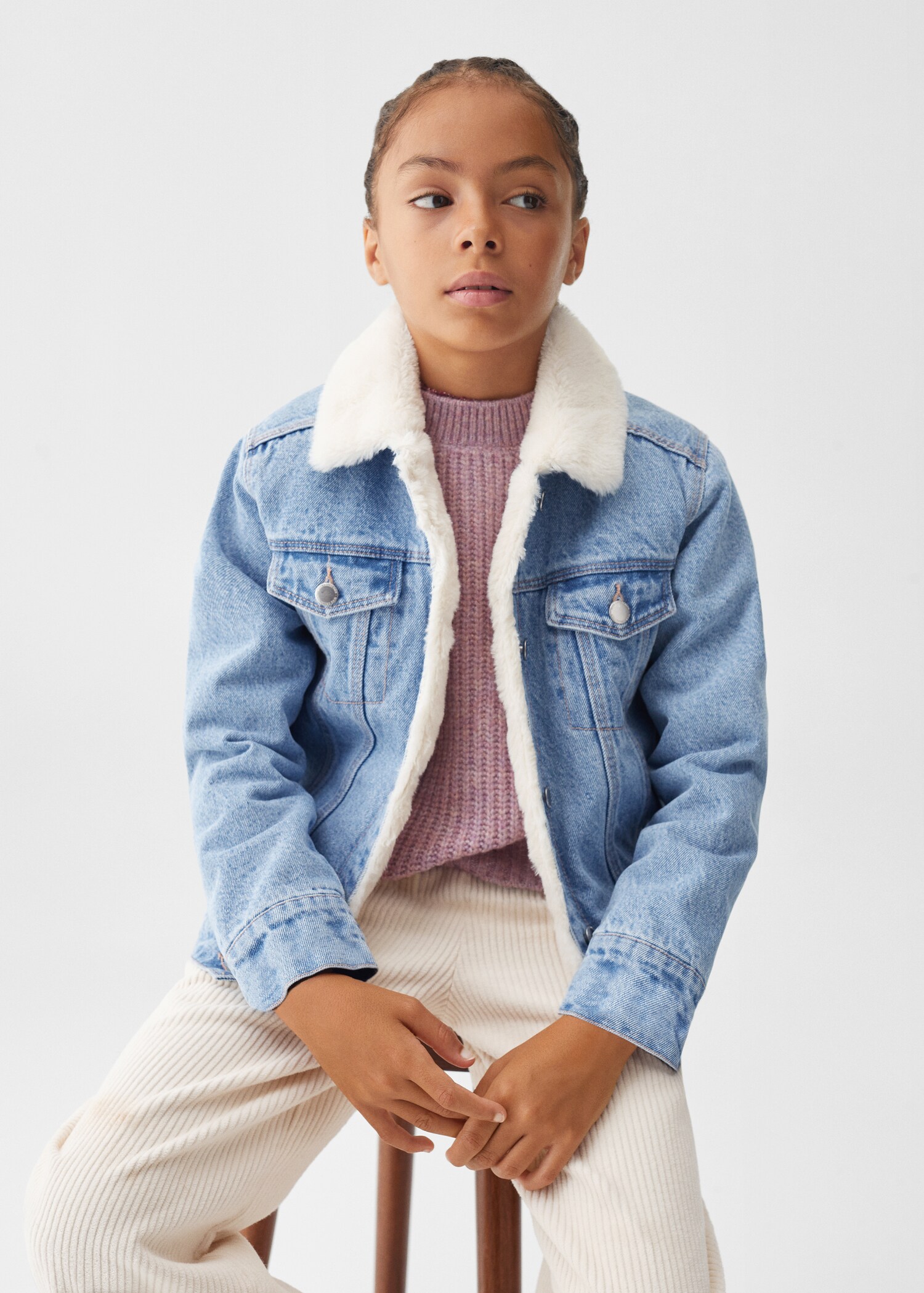 Shearling denim jacket - Details of the article 2