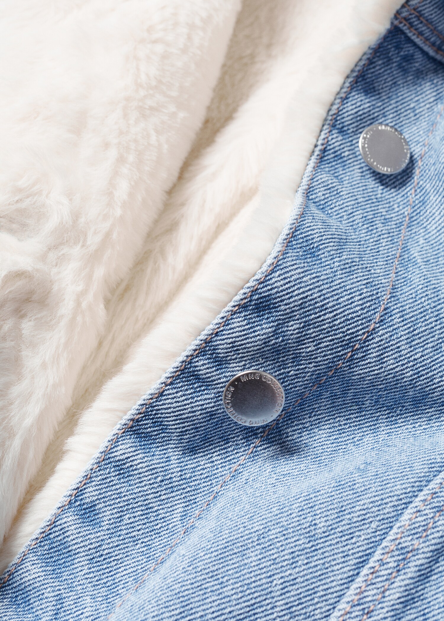 Shearling denim jacket - Details of the article 8