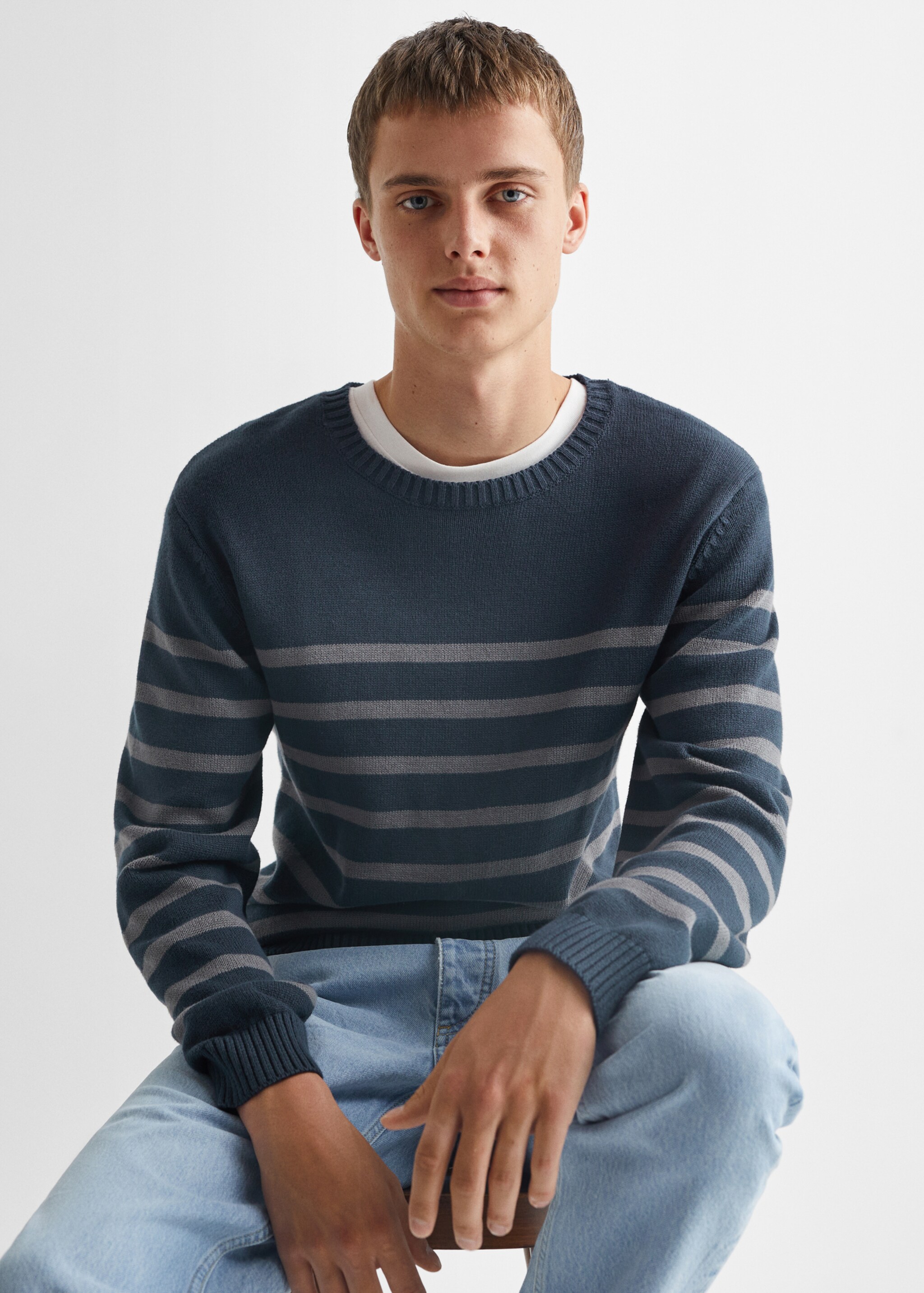 Knit striped sweater - Details of the article 1