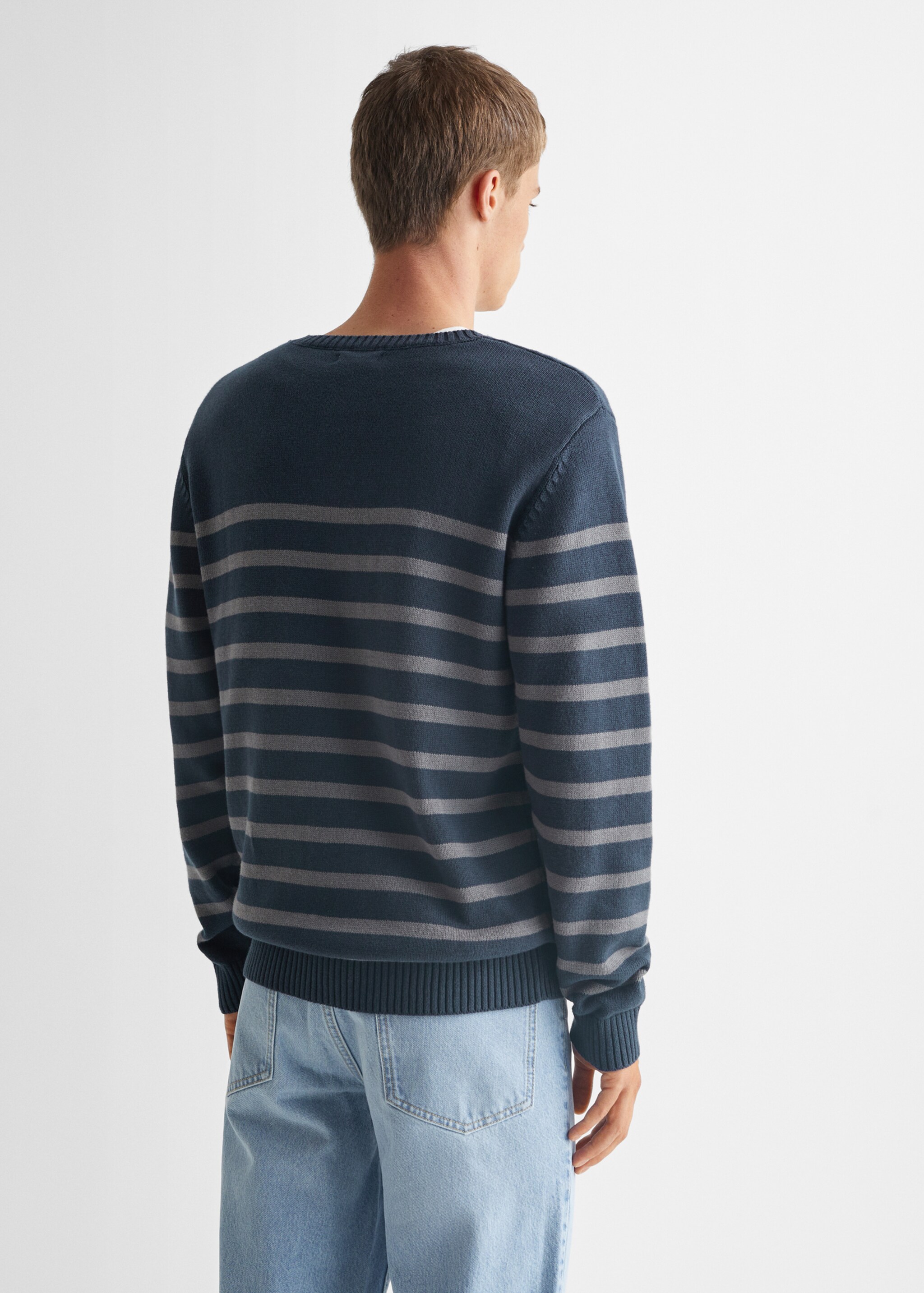 Knit striped sweater - Reverse of the article