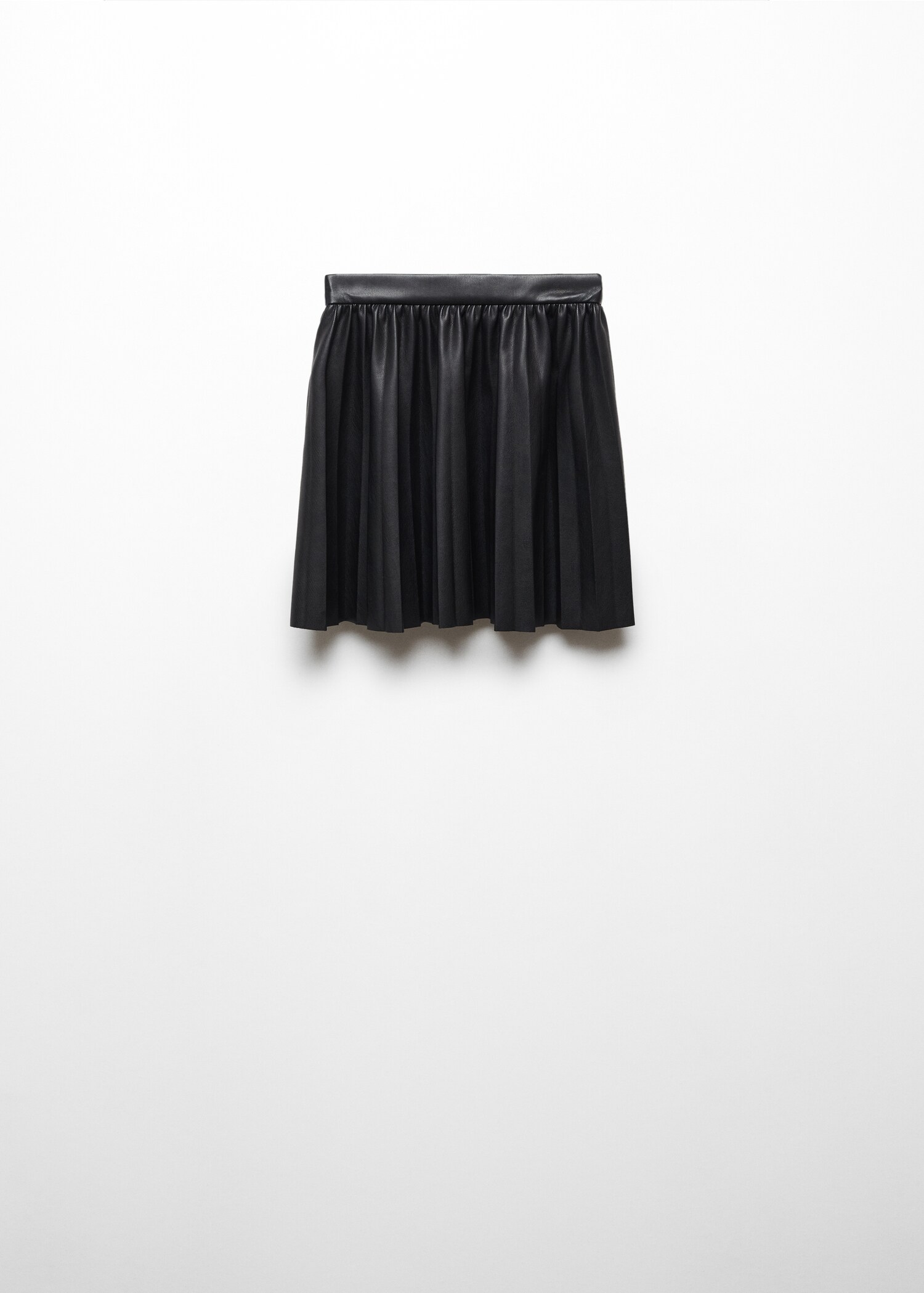 Faux-leather pleated skirt - Reverse of the article