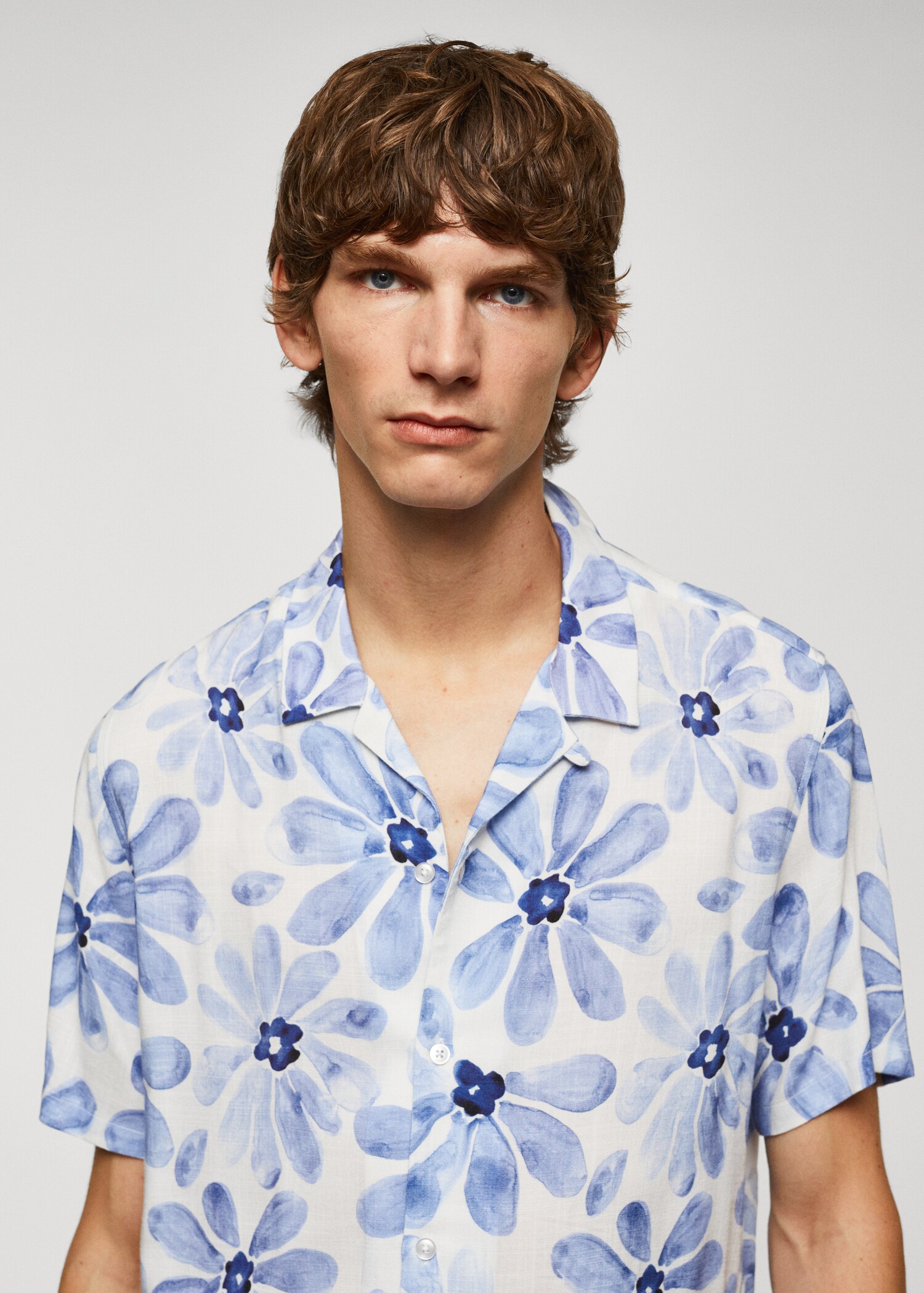 Blouse met bowlingboord en bloemenprint - Detail van het artikel 1