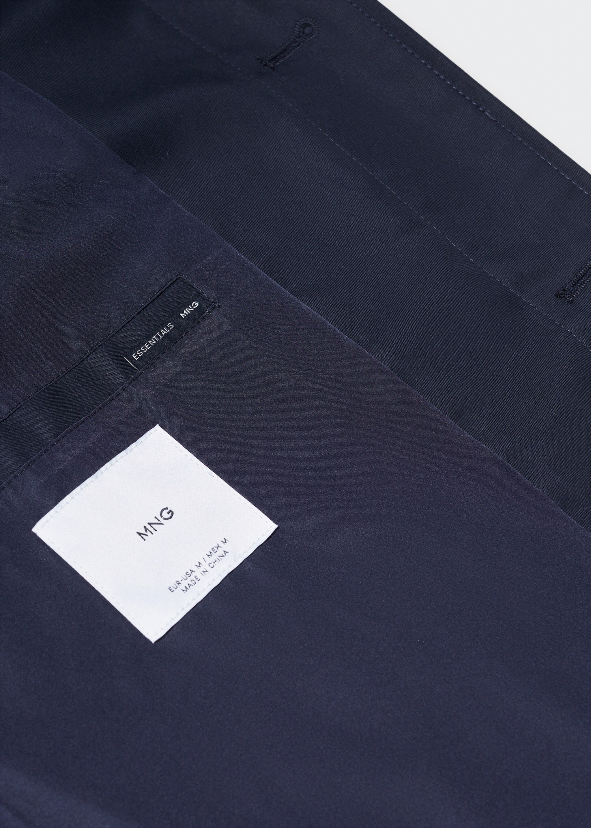 Bavlněný trenčkot water repellent - Detail zboží 8, Námořnická modrá. Ref: 57084385-00.