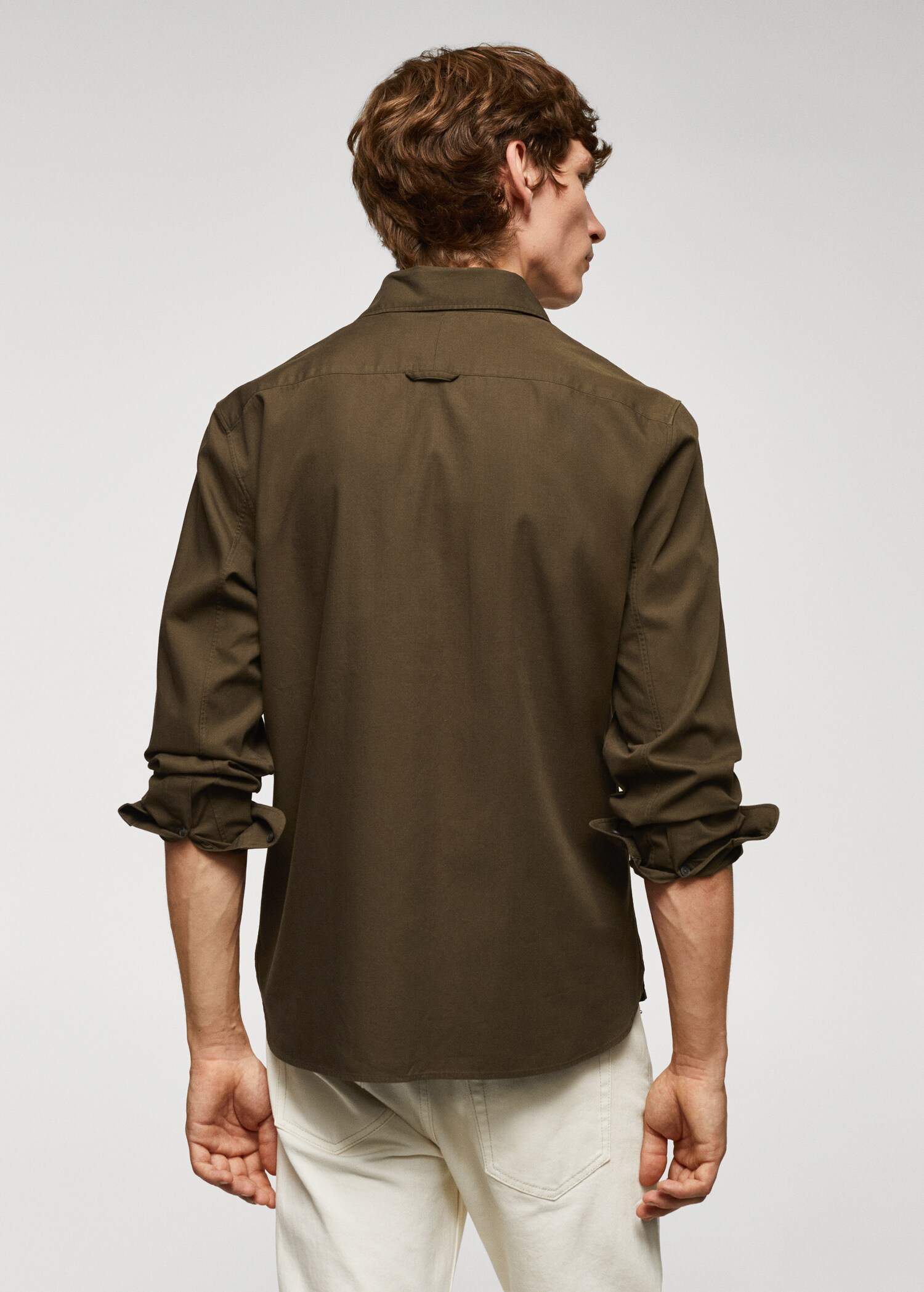 Pocketed cotton overshirt - Reverse of the article