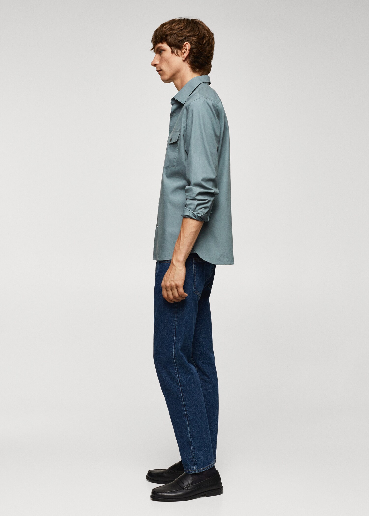 Pocketed cotton overshirt - Details of the article 2