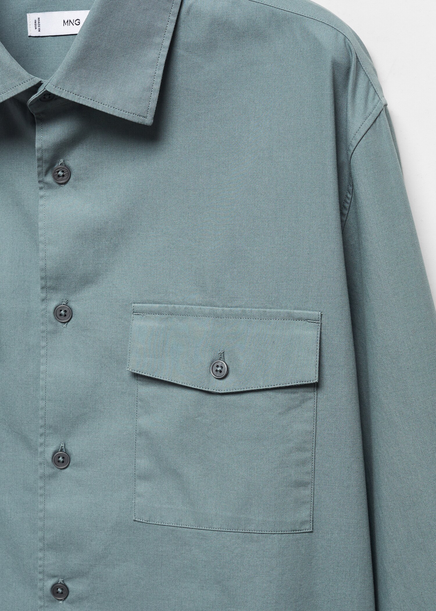 Pocketed cotton overshirt - Details of the article 8